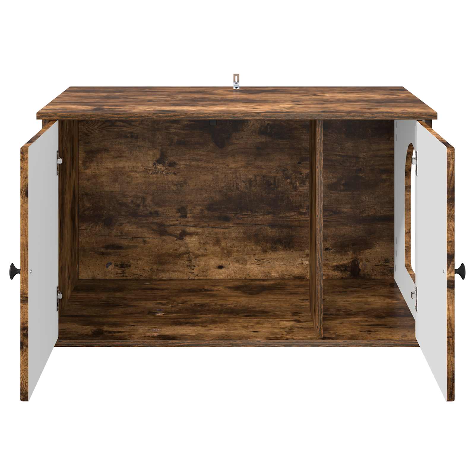 Kattenhuis Gerookt eiken 85 x 55 x 50 cm Bewerkt hout is nu te koop bij PeponiXL, paradijselijk wonen!