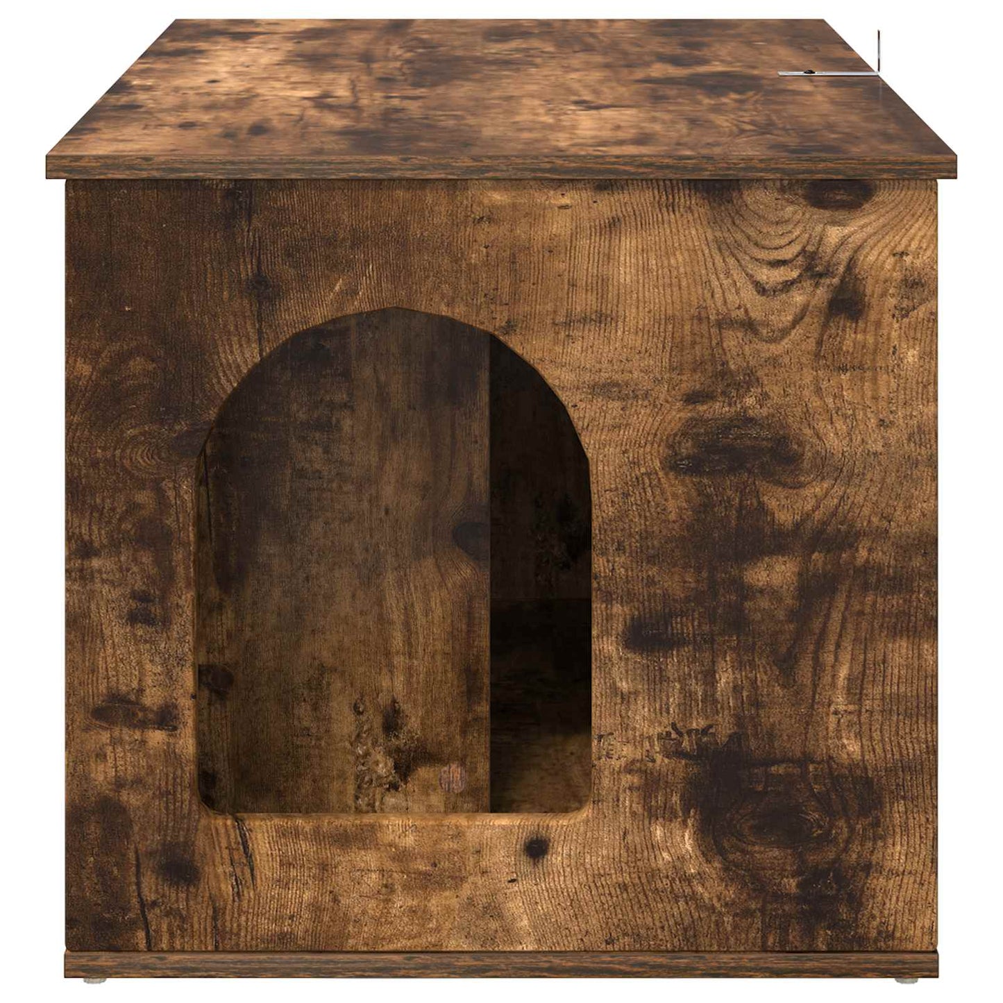 Kattenhuis Gerookt eiken 85 x 55 x 50 cm Bewerkt hout is nu te koop bij PeponiXL, paradijselijk wonen!