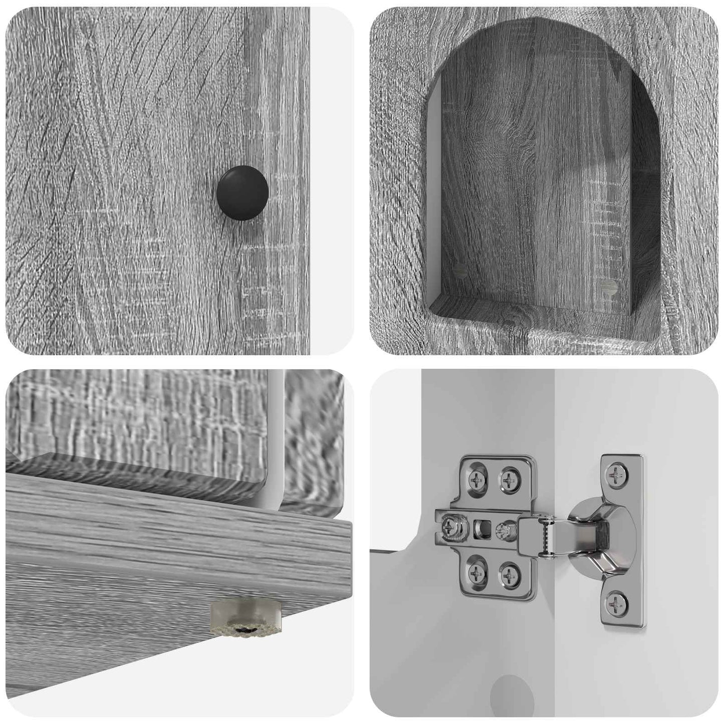 Kattenhuis Grijs Sonoma 85 x 55 x 50 cm Bewerkt hout is nu te koop bij PeponiXL, paradijselijk wonen!