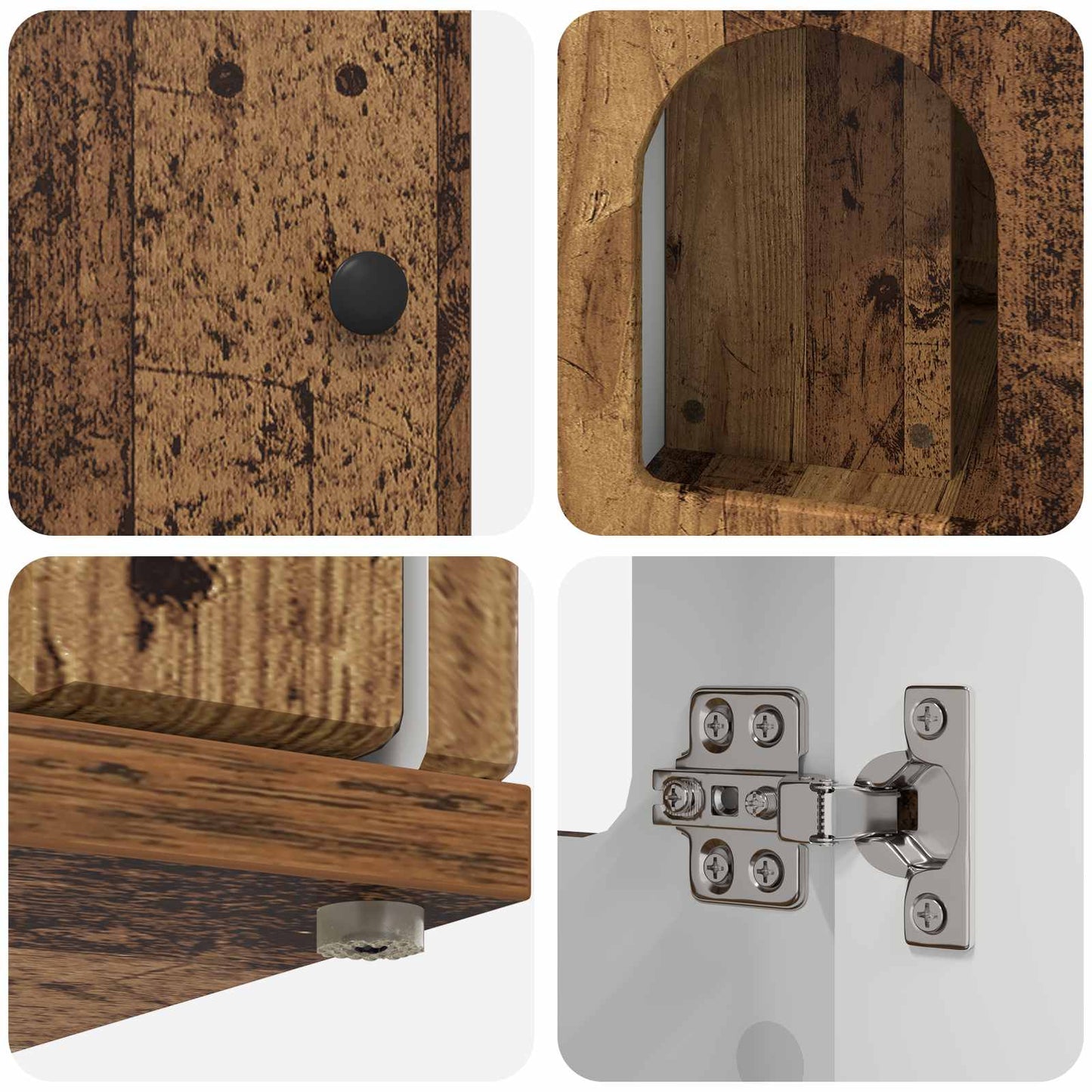 Kattenhuis Oudhout 85 x 55 x 50 cm Bewerkt hout is nu te koop bij PeponiXL, paradijselijk wonen!