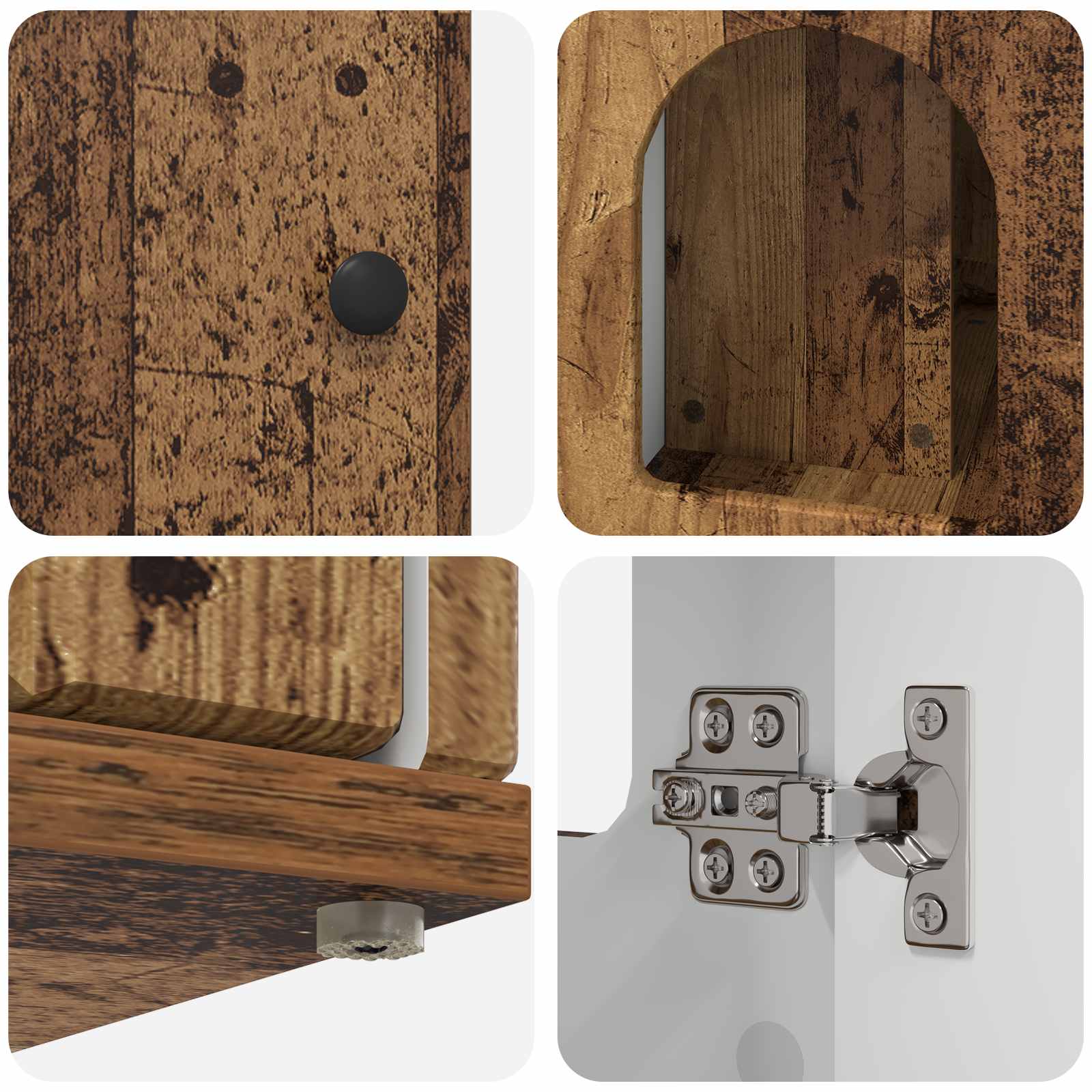 Kattenhuis Oudhout 85 x 55 x 50 cm Bewerkt hout is nu te koop bij PeponiXL, paradijselijk wonen!