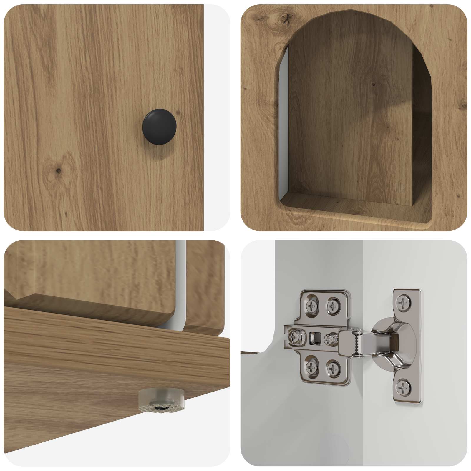Kattenhuis Ambachtelijk eiken 85 x 55 x 50 cm Bewerkt hout is nu te koop bij PeponiXL, paradijselijk wonen!