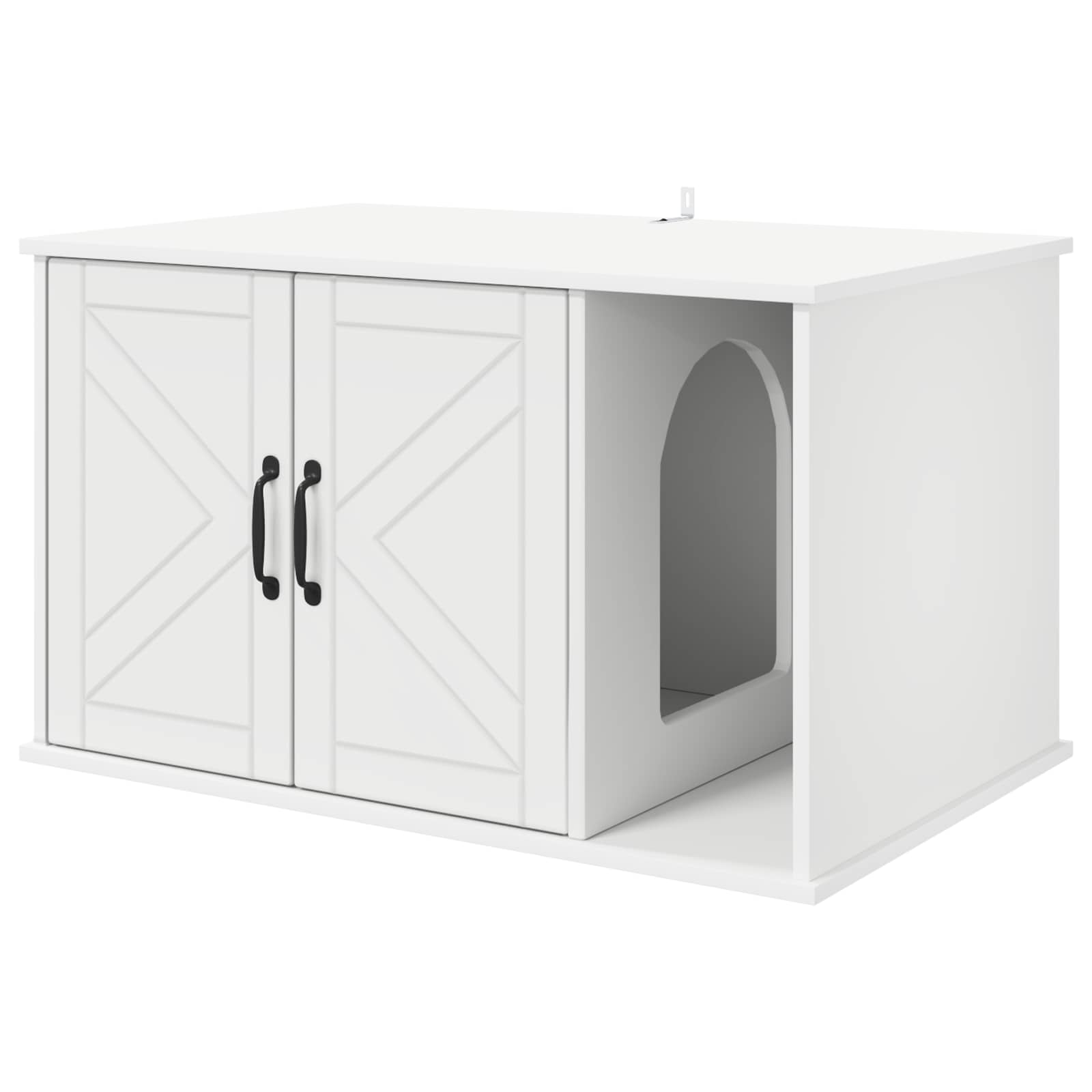 Kattenhuis Wit 85 x 55 x 50 cm Bewerkt hout is nu te koop bij PeponiXL, paradijselijk wonen!