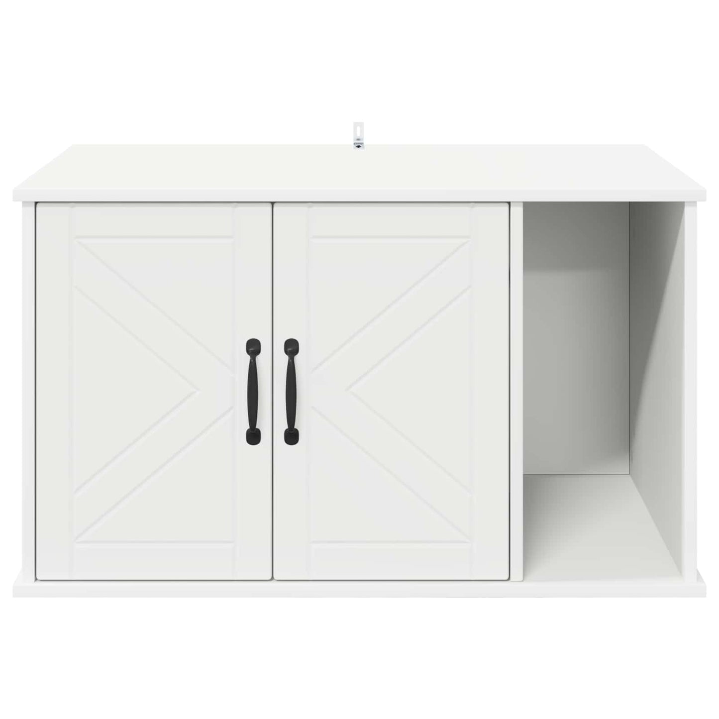 Kattenhuis Wit 85 x 55 x 50 cm Bewerkt hout is nu te koop bij PeponiXL, paradijselijk wonen!