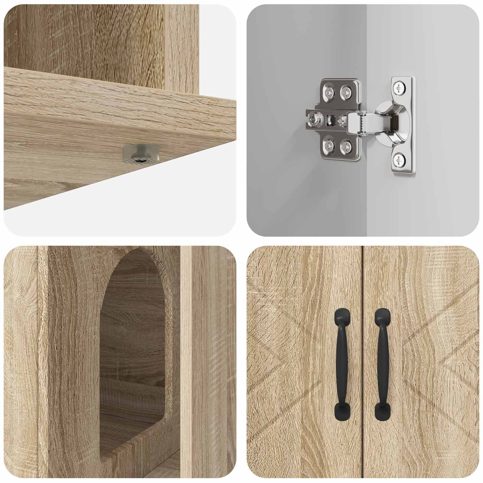 Kattenhuis Sonoma 85 x 55 x 50 cm Bewerkt hout is nu te koop bij PeponiXL, paradijselijk wonen!