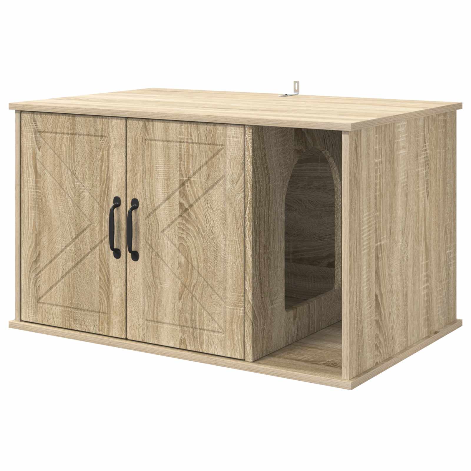 Kattenhuis Sonoma 85 x 55 x 50 cm Bewerkt hout is nu te koop bij PeponiXL, paradijselijk wonen!