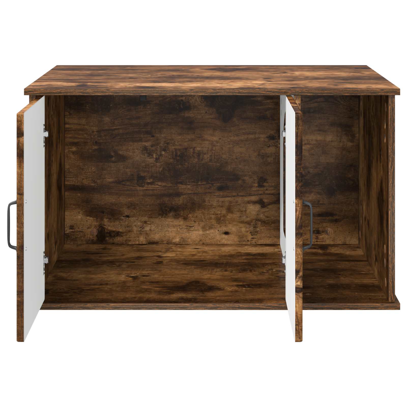 Kattenhuis Gerookt eiken 85 x 55 x 50 cm Bewerkt hout is nu te koop bij PeponiXL, paradijselijk wonen!