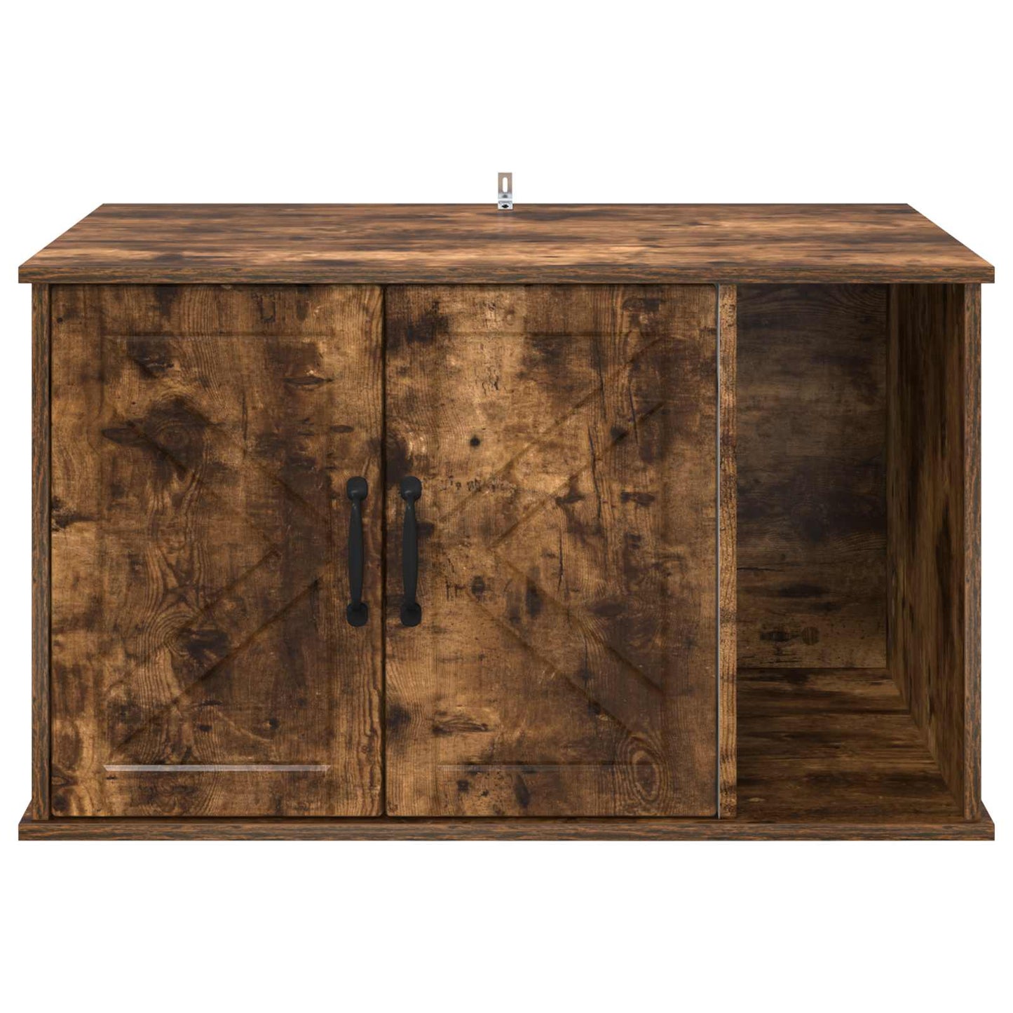 Kattenhuis Gerookt eiken 85 x 55 x 50 cm Bewerkt hout is nu te koop bij PeponiXL, paradijselijk wonen!