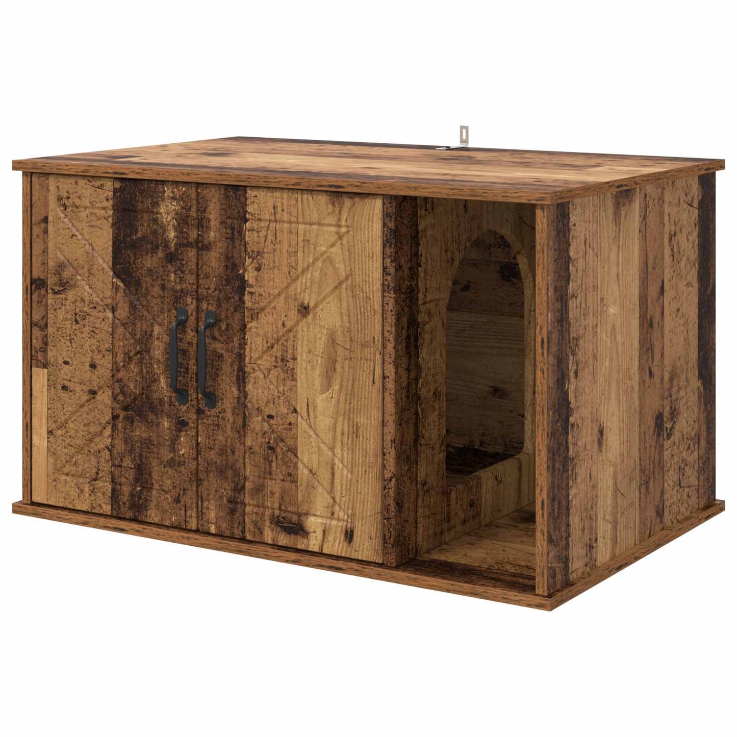 Kattenhuis Oudhout 85 x 55 x 50 cm Bewerkt hout is nu te koop bij PeponiXL, paradijselijk wonen!