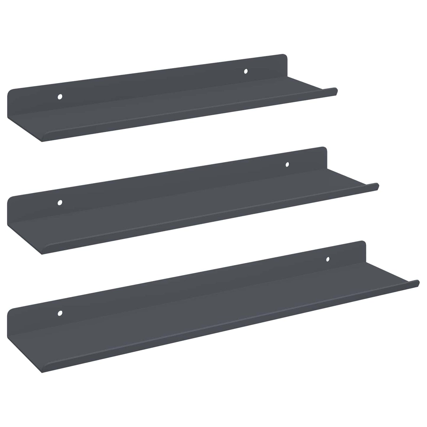 Drijvende plank 3 pcs Antraciet 40 x 9 x 2,5 cm Staal is nu te koop bij PeponiXL, paradijselijk wonen!