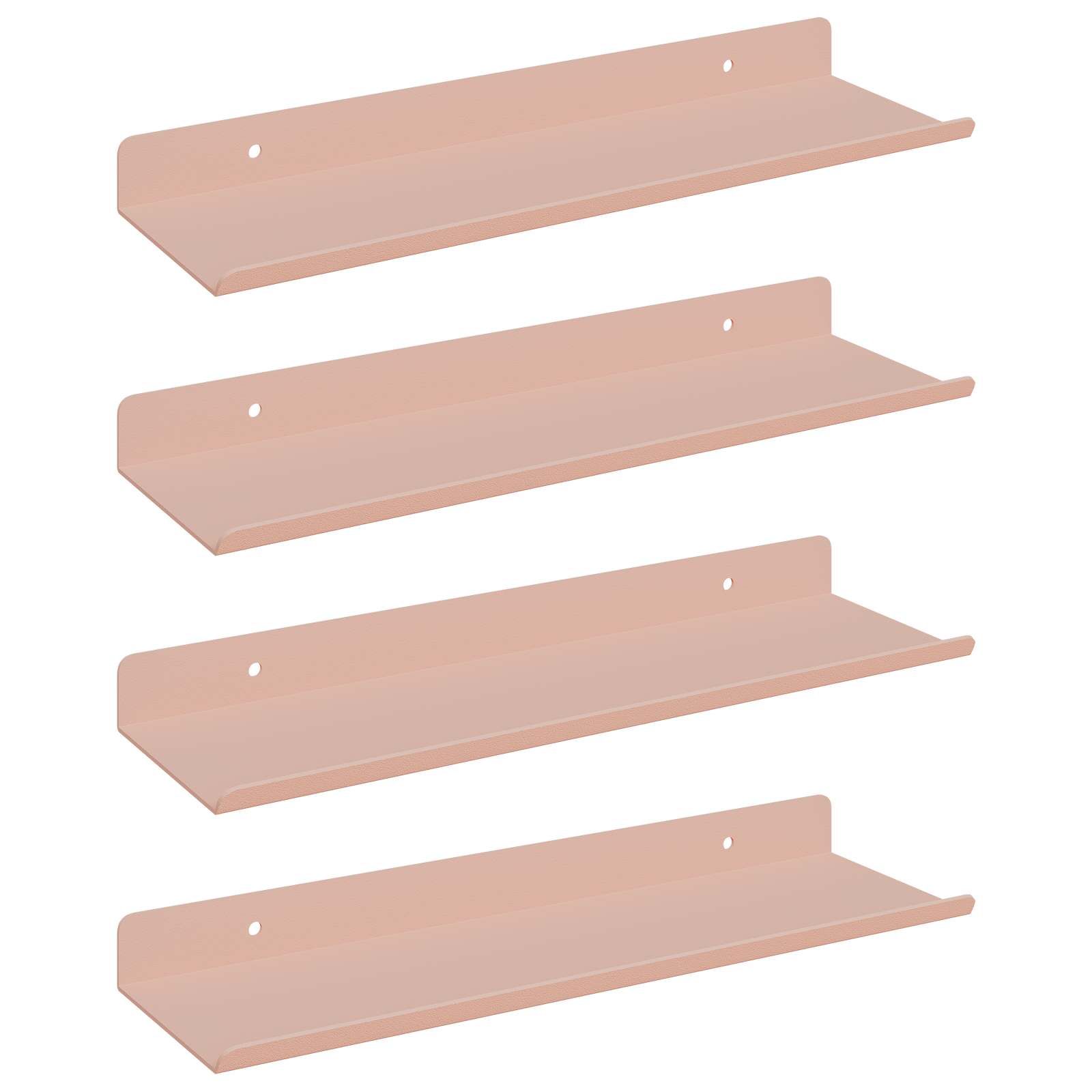 Drijvende plank Wandgemonteerd 4 pcs Roze 30 x 9 x 2,5 cm Staal is nu te koop bij PeponiXL, paradijselijk wonen!
