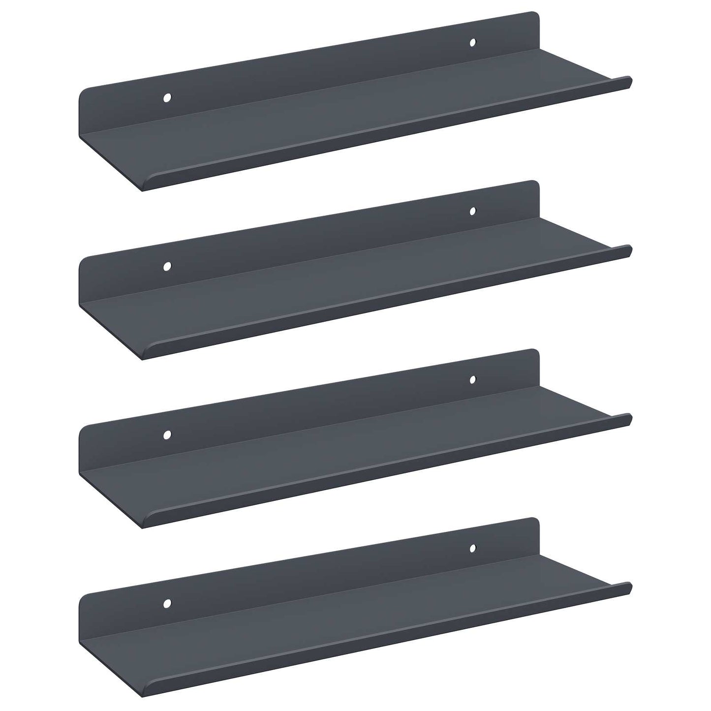 Drijvende plank 4 pcs Antraciet 30 x 9 x 2,5 cm Staal is nu te koop bij PeponiXL, paradijselijk wonen!