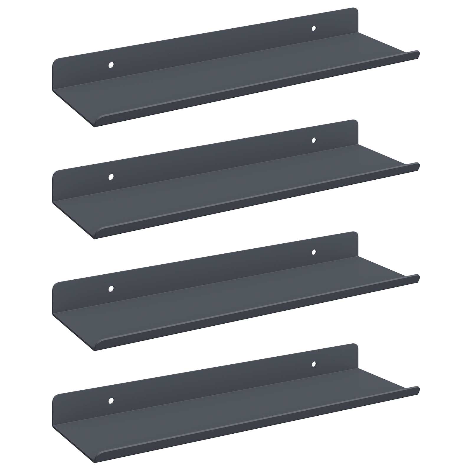 Drijvende plank 4 pcs Antraciet 30 x 9 x 2,5 cm Staal is nu te koop bij PeponiXL, paradijselijk wonen!