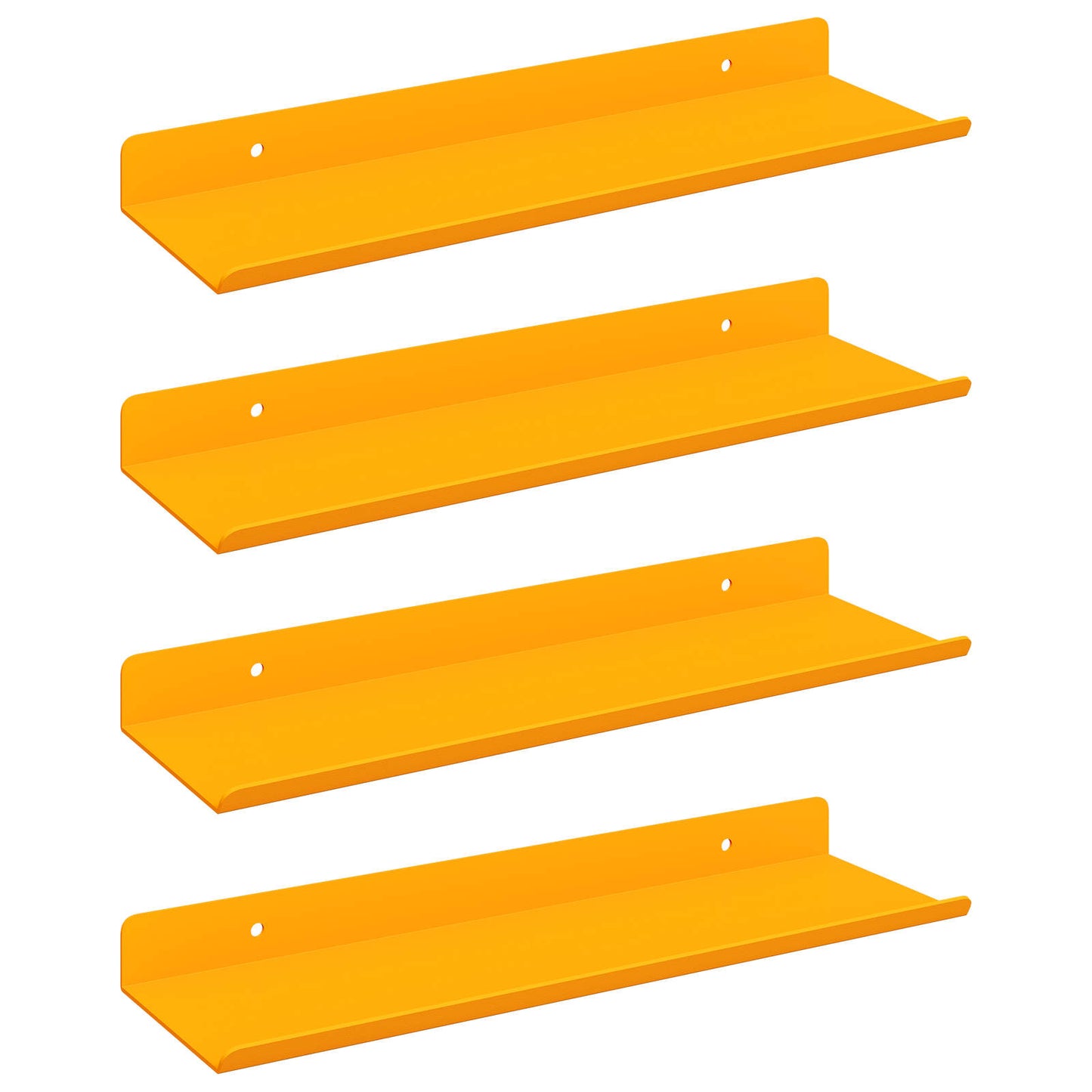 Drijvende plank 4 pcs Mosterdgeel 30 x 9 x 2,5 cm Staal is nu te koop bij PeponiXL, paradijselijk wonen!