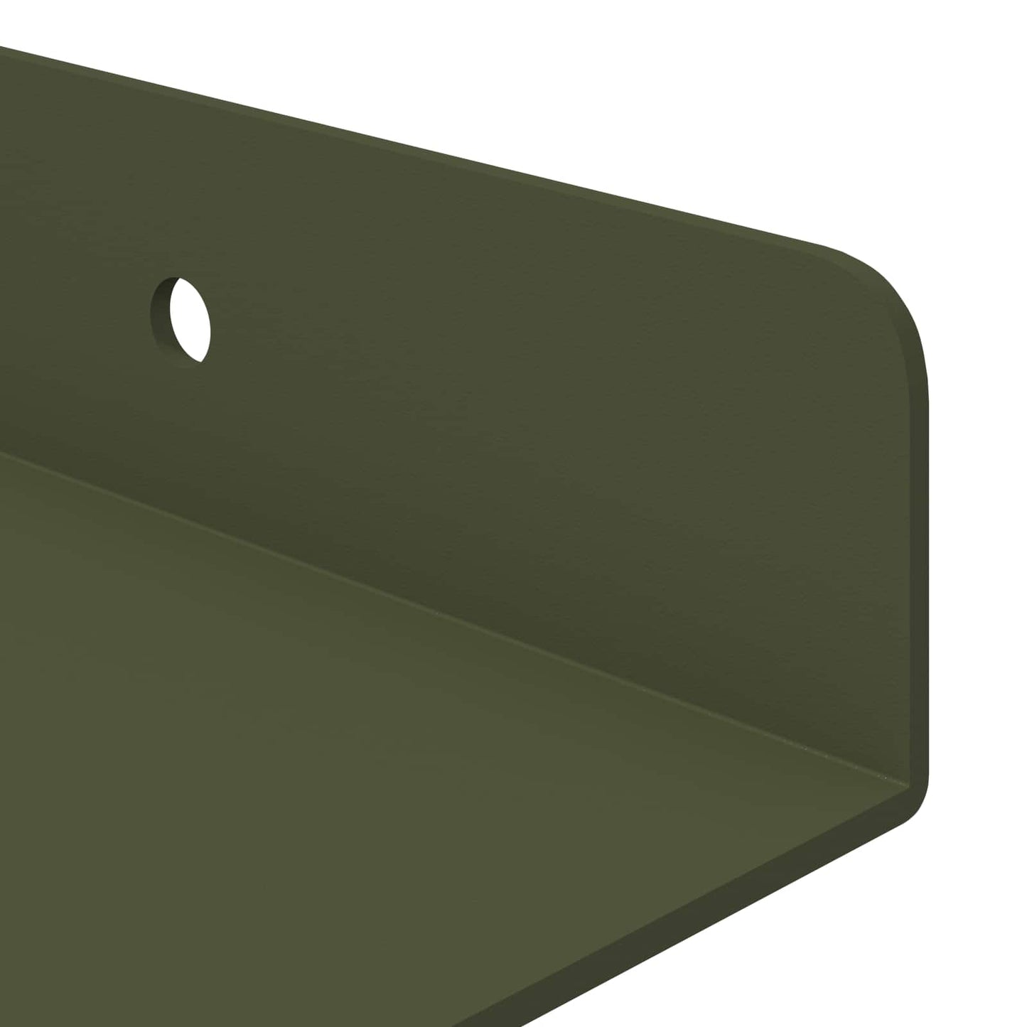 Drijvende plank 2 pcs Olijf Groen 30 x 9 x 2,5 cm Staal is nu te koop bij PeponiXL, paradijselijk wonen!