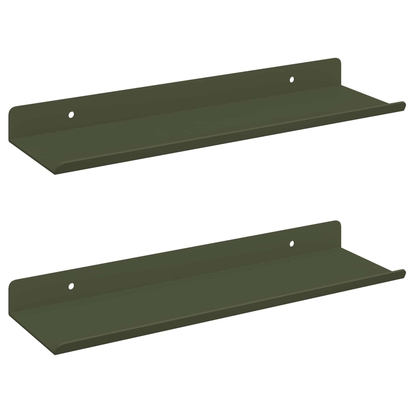 Drijvende plank 2 pcs Olijf Groen 30 x 9 x 2,5 cm Staal is nu te koop bij PeponiXL, paradijselijk wonen!