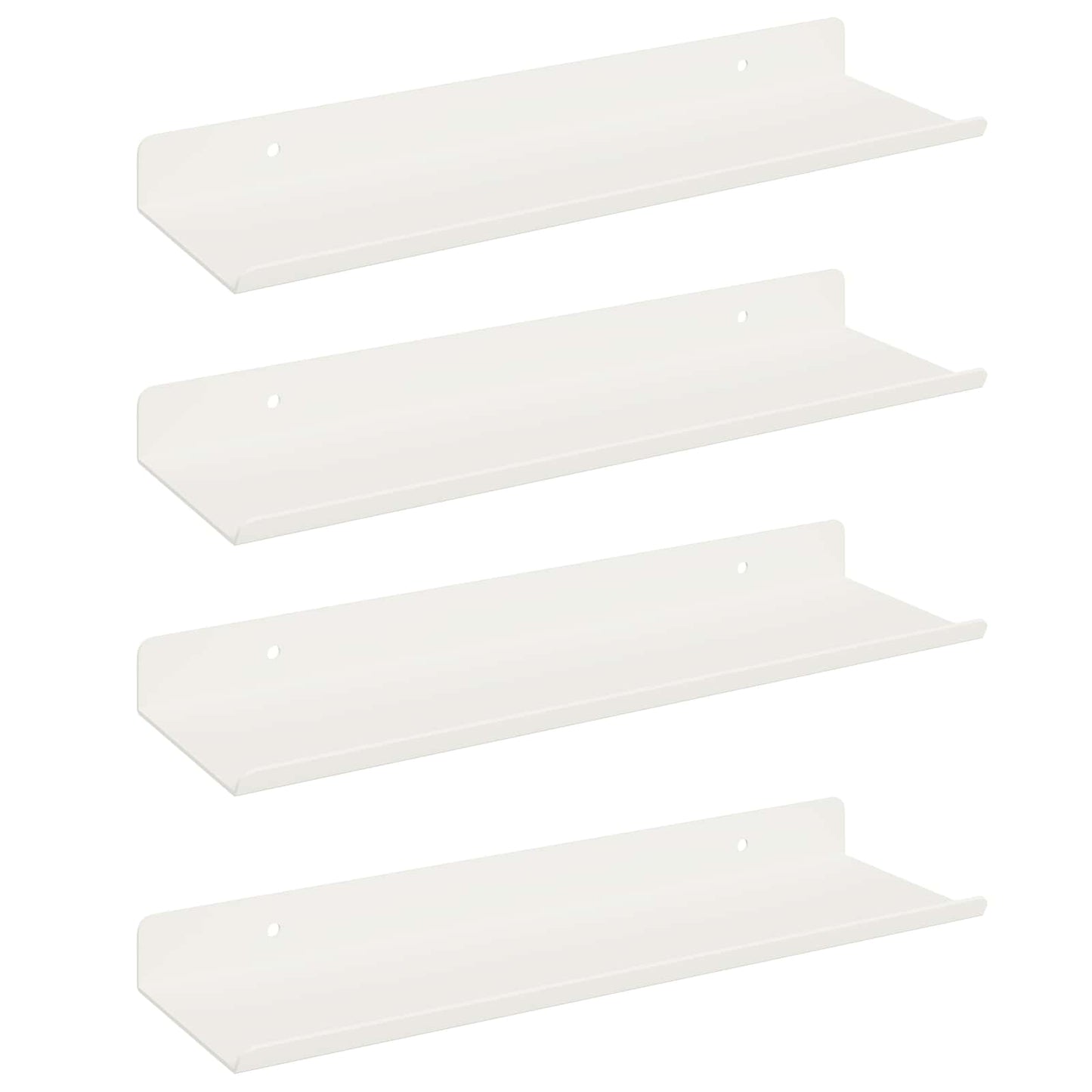 Drijvende plank Wandgemonteerd 4 pcs Wit 30 x 9 x 2,5 cm Staal is nu te koop bij PeponiXL, paradijselijk wonen!
