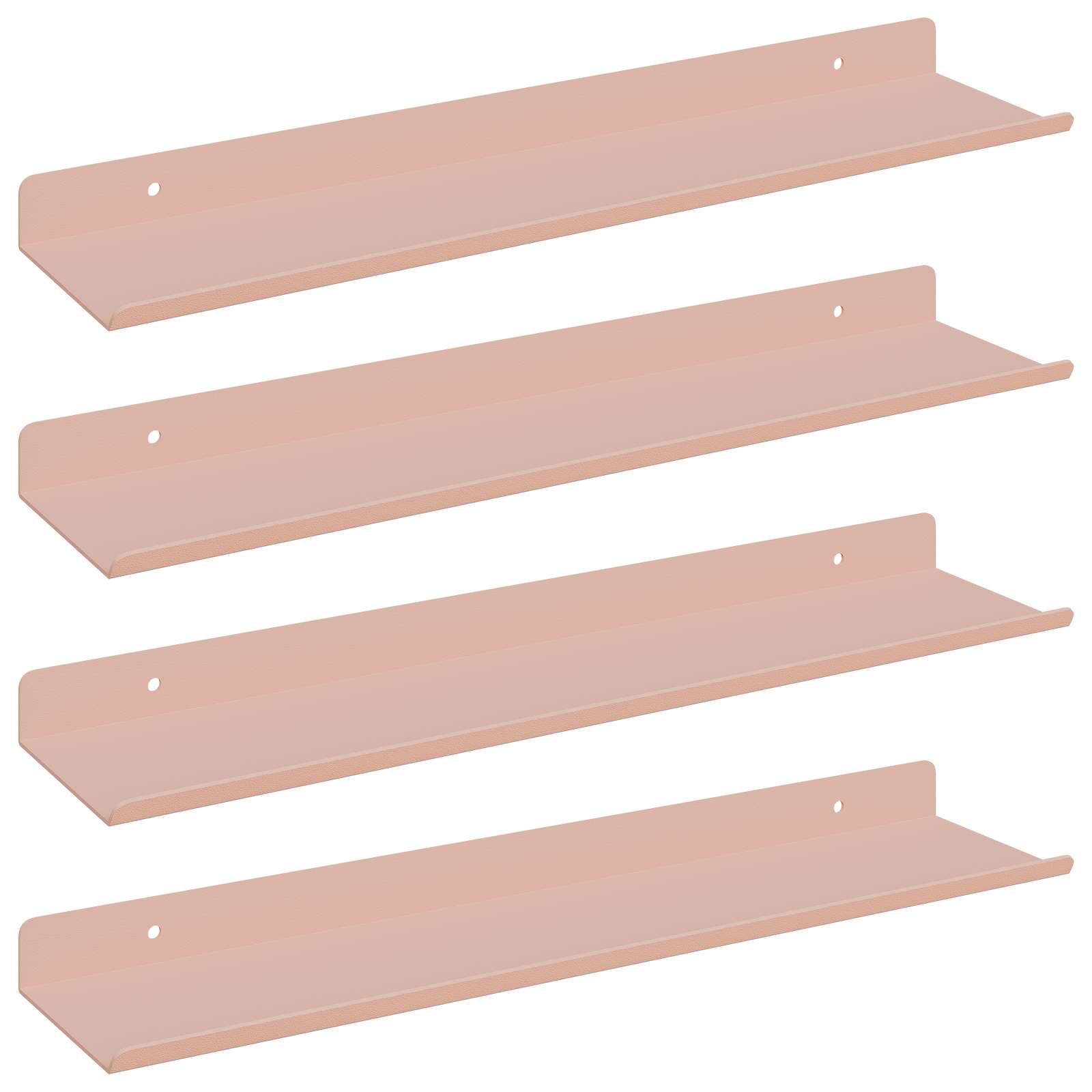 Drijvende plank Wandgemonteerd 4 pcs Roze 40 x 9 x 2,5 cm Staal is nu te koop bij PeponiXL, paradijselijk wonen!