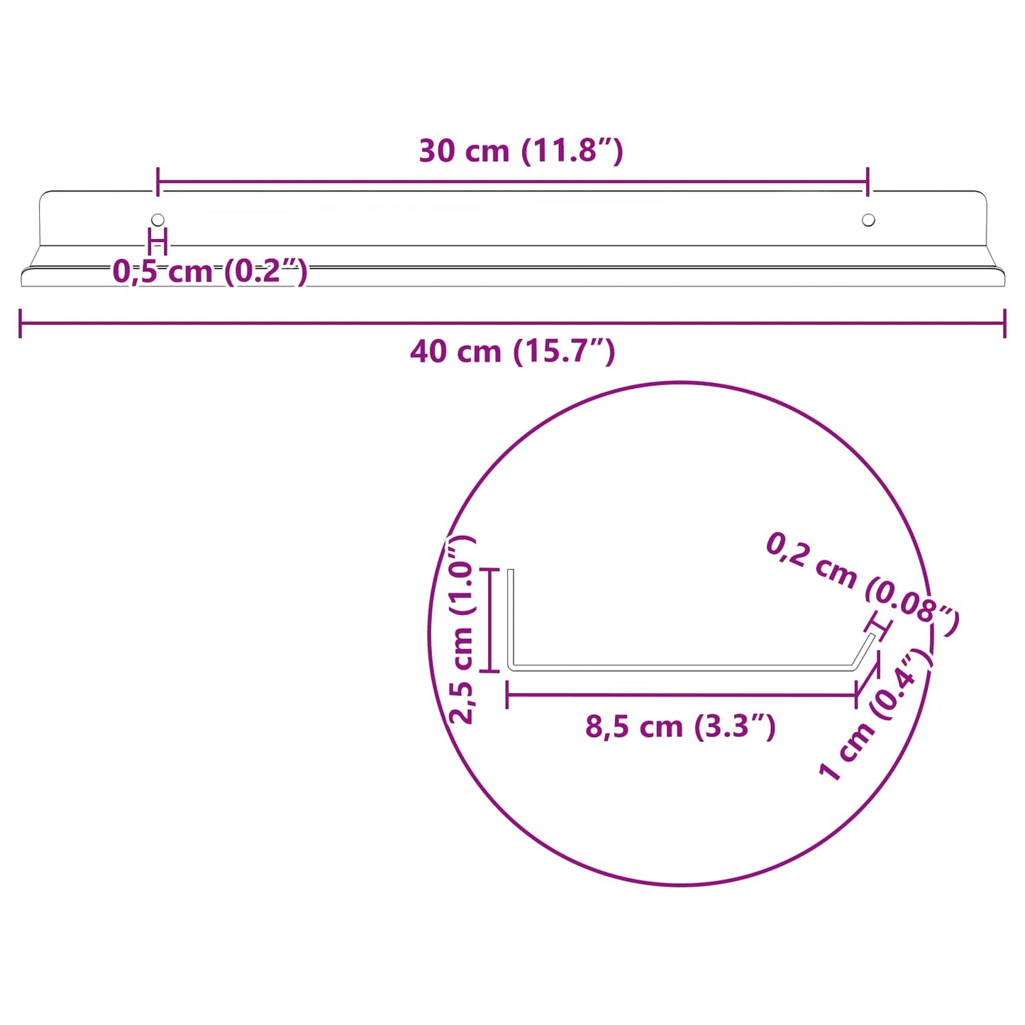 Drijvende plank Wandgemonteerd 4 pcs Roze 40 x 9 x 2,5 cm Staal is nu te koop bij PeponiXL, paradijselijk wonen!