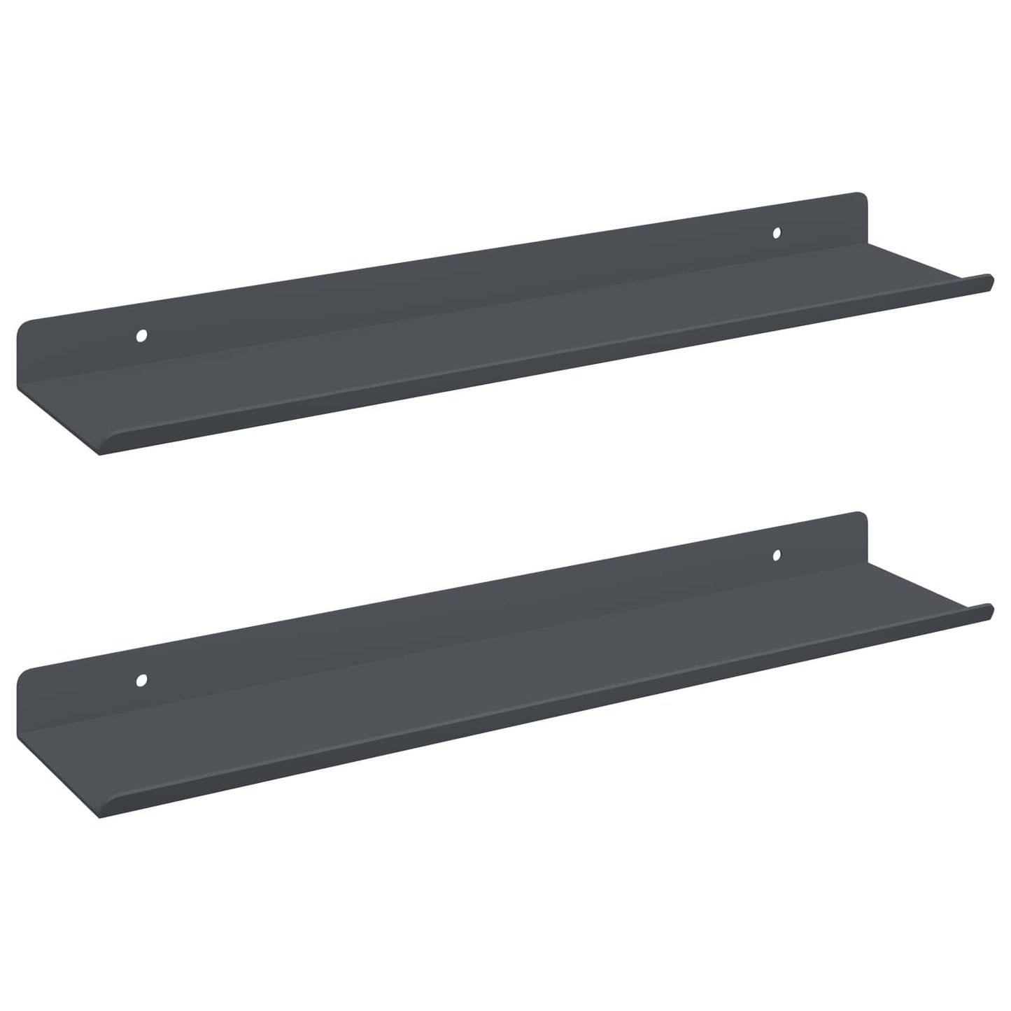 Drijvende plank 2 pcs Antraciet 40 x 8,5 x 2,5 cm Staal is nu te koop bij PeponiXL, paradijselijk wonen!