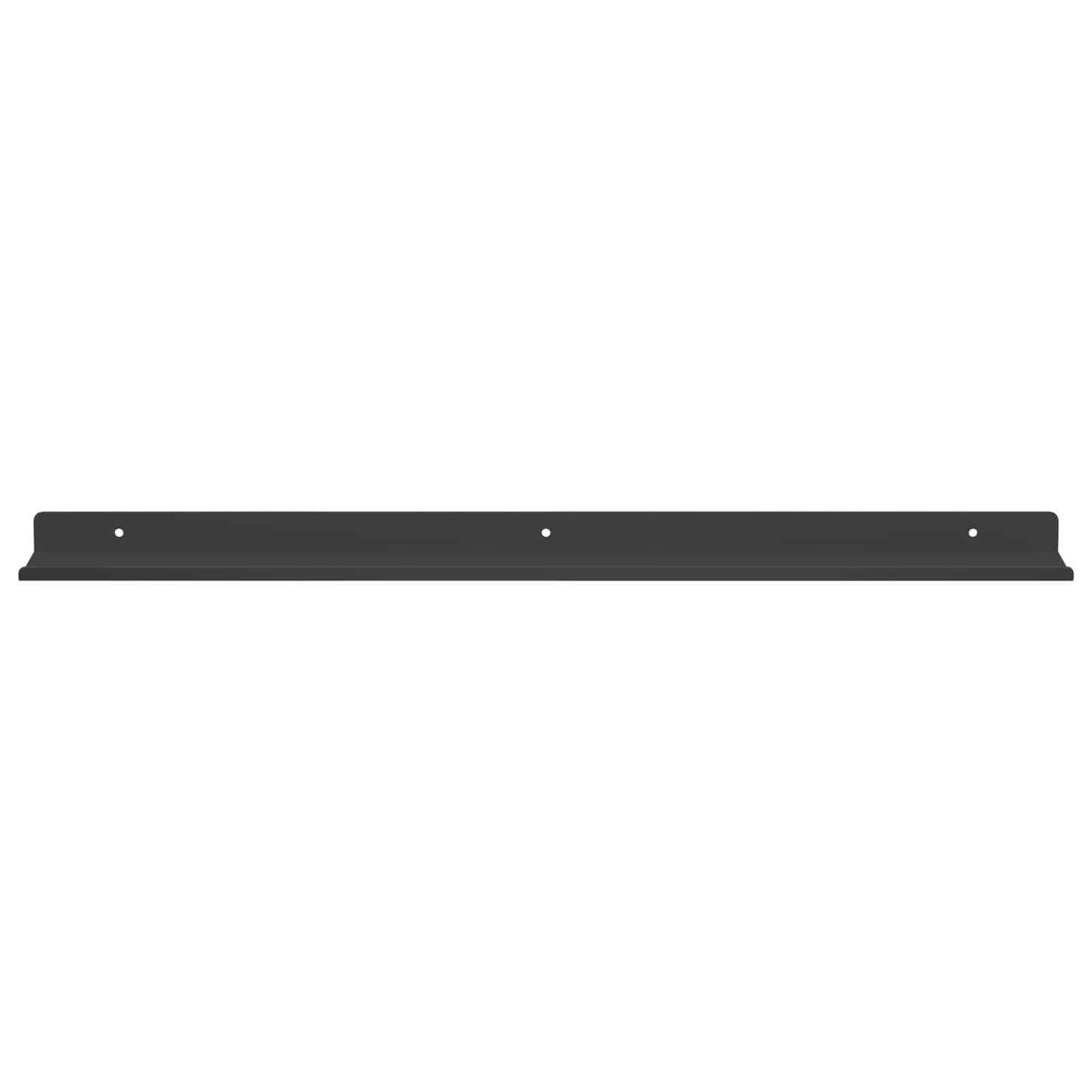 Drijvende plank 2 pcs Zwart 60 x 8,5 x 2,5 cm Staal is nu te koop bij PeponiXL, paradijselijk wonen!
