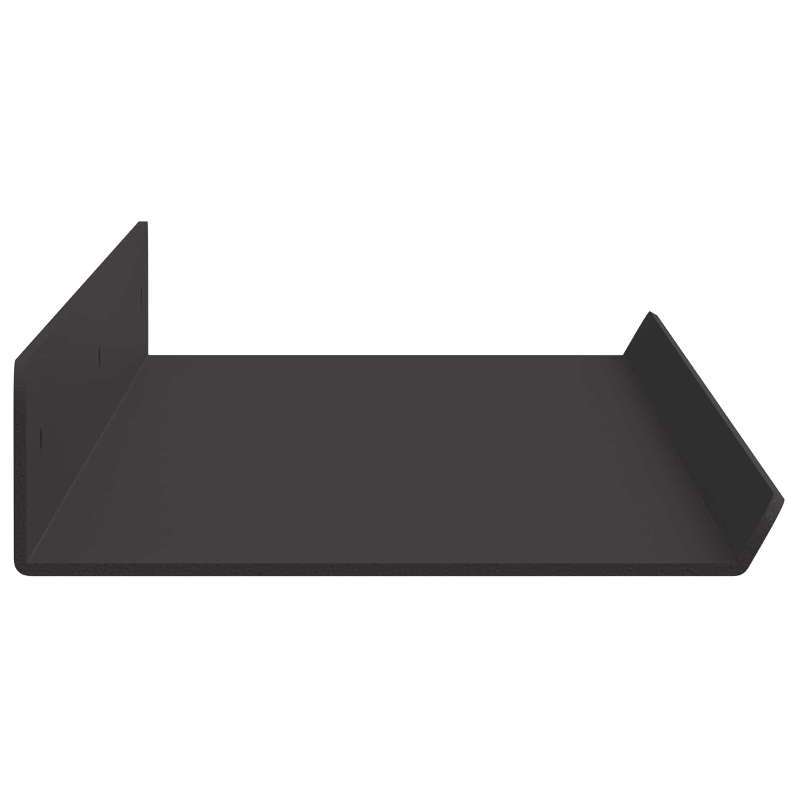Drijvende plank 2 pcs Zwart 60 x 8,5 x 2,5 cm Staal is nu te koop bij PeponiXL, paradijselijk wonen!