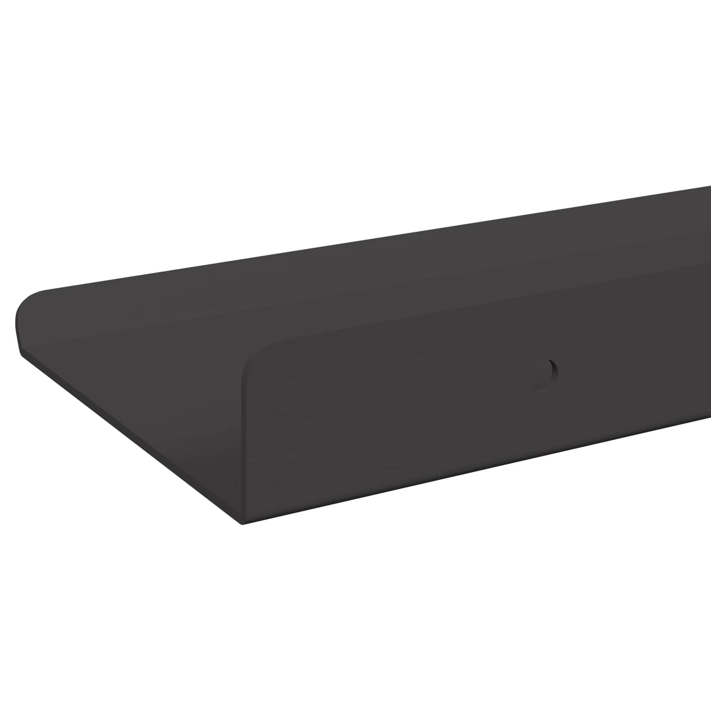 Drijvende plank 2 pcs Zwart 80 x 9 x 2,5 cm Staal is nu te koop bij PeponiXL, paradijselijk wonen!