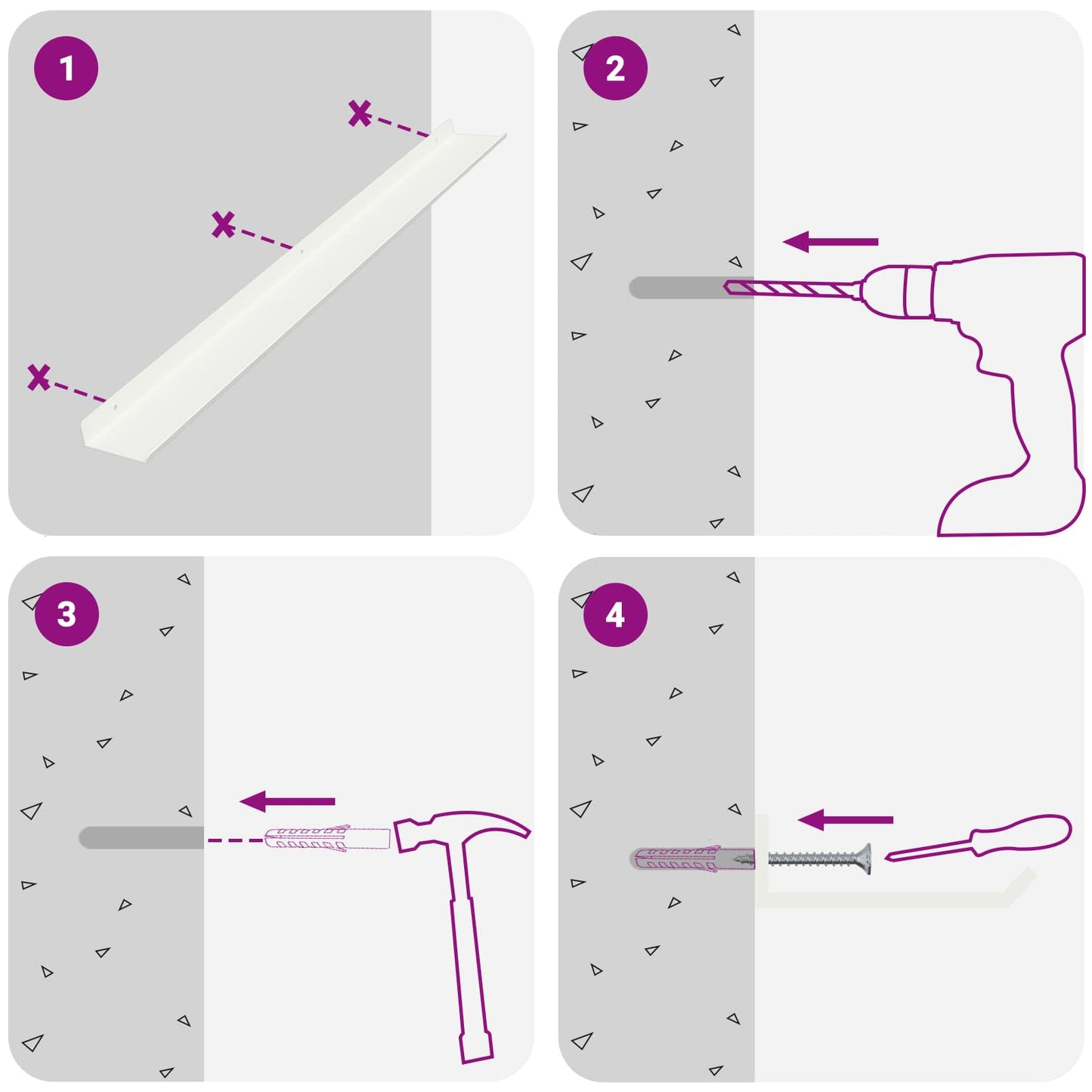 Drijvende plank Wandgemonteerd 2 pcs Wit 80 x 9 x 2,5 cm Staal is nu te koop bij PeponiXL, paradijselijk wonen!