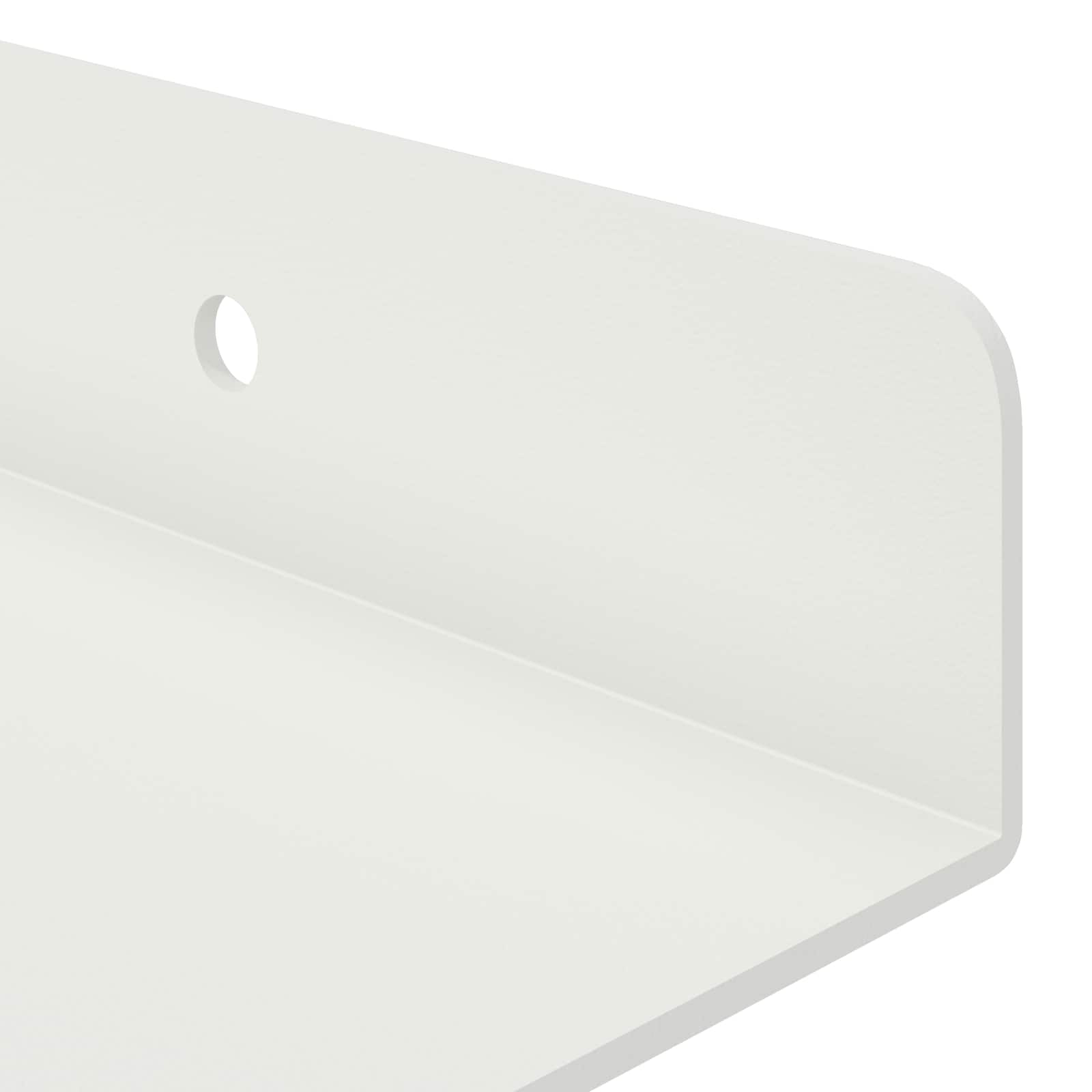 Drijvende plank Wandgemonteerd 4 pcs Wit 80 x 9 x 2,5 cm Staal is nu te koop bij PeponiXL, paradijselijk wonen!
