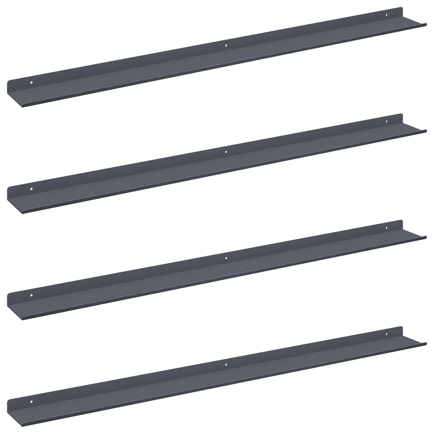 Drijvende plank 4 pcs Antraciet 100 x 9 x 2,5 cm Staal is nu te koop bij PeponiXL, paradijselijk wonen!