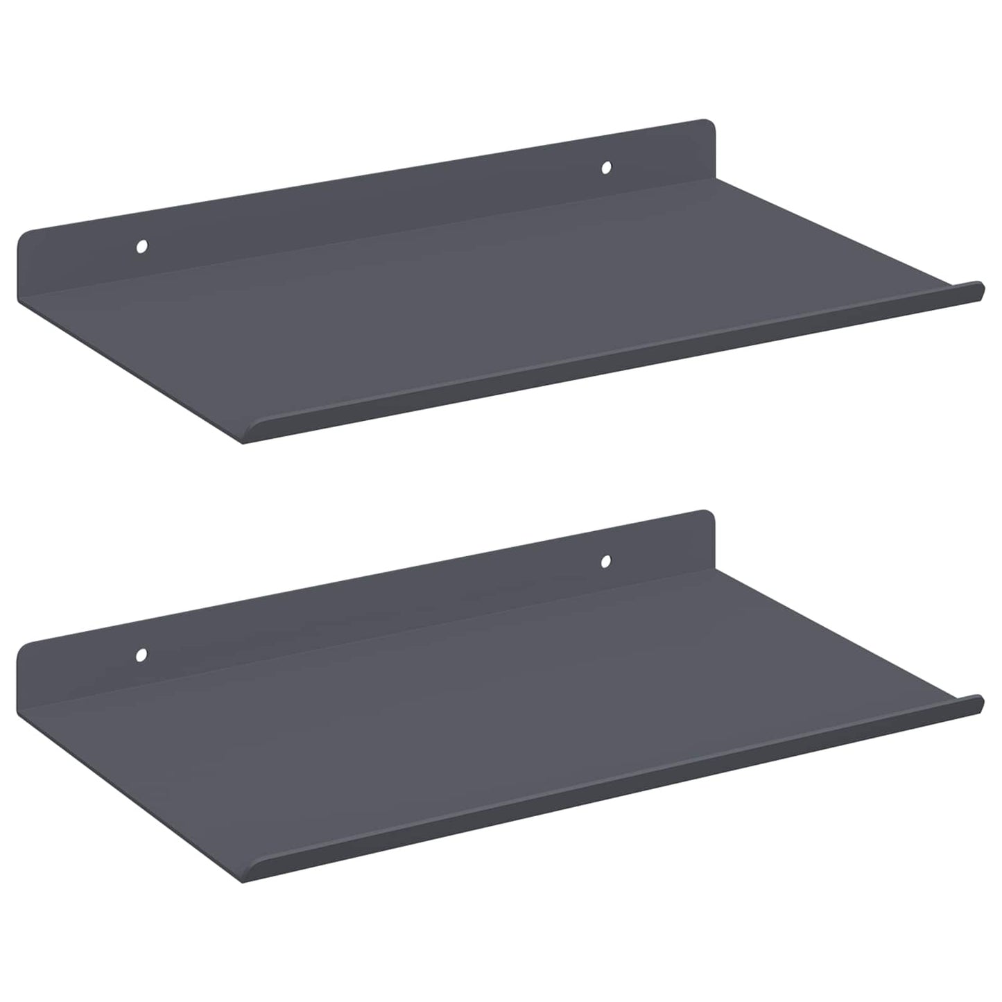 Drijvende plank 2 pcs Antraciet 30 x 18 x 2,5 cm Staal is nu te koop bij PeponiXL, paradijselijk wonen!