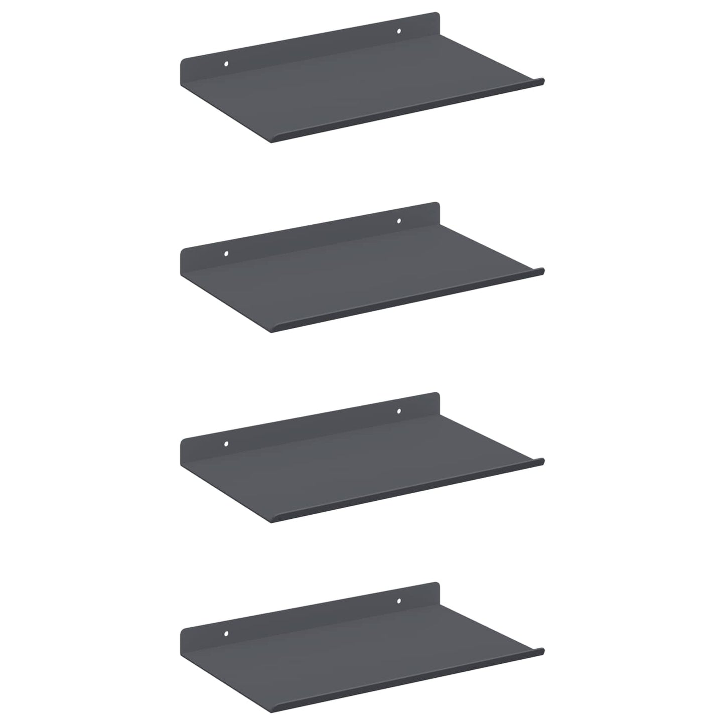 Drijvende plank 4 pcs Antraciet 30 x 18 x 2,5 cm Staal is nu te koop bij PeponiXL, paradijselijk wonen!