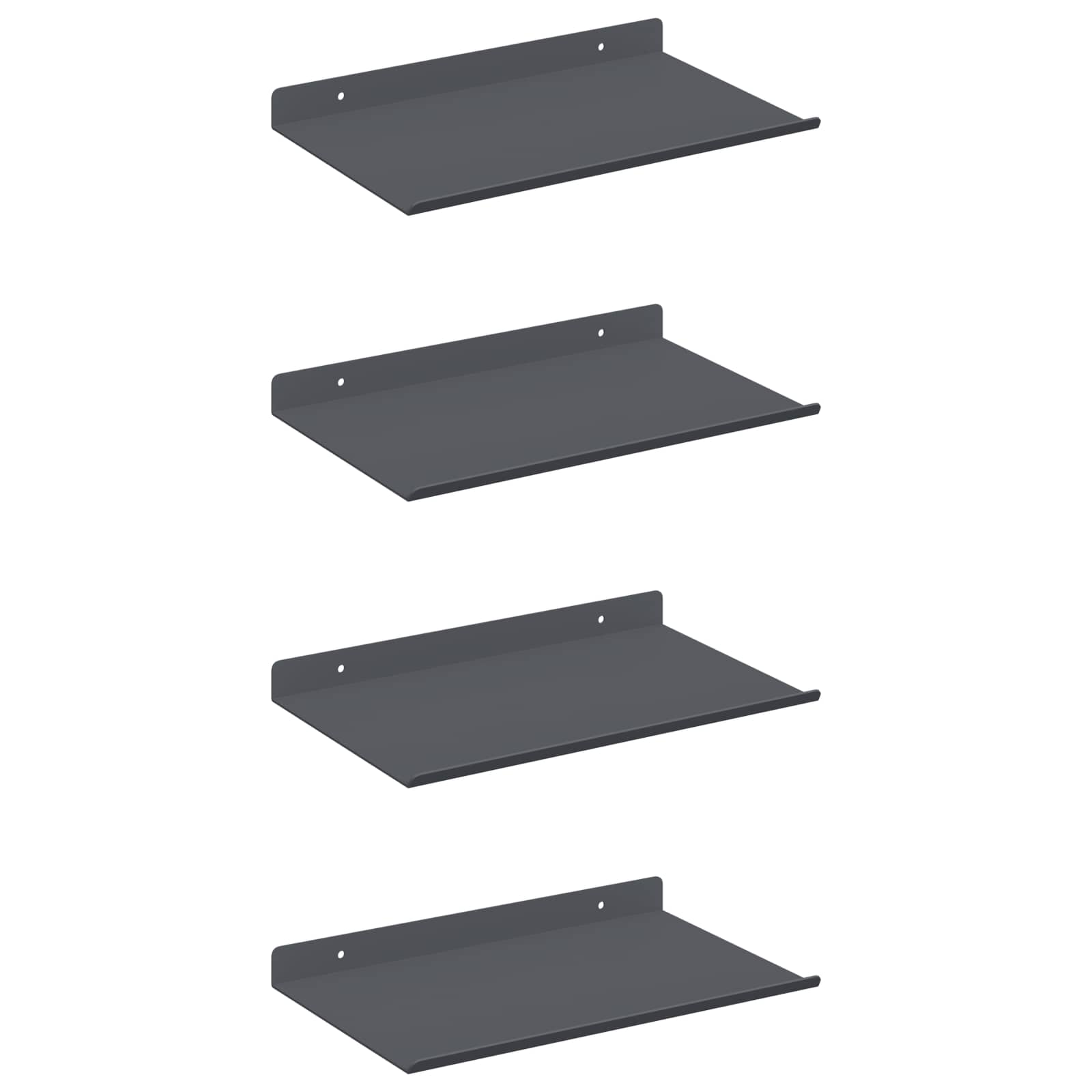 Drijvende plank 4 pcs Antraciet 30 x 18 x 2,5 cm Staal is nu te koop bij PeponiXL, paradijselijk wonen!