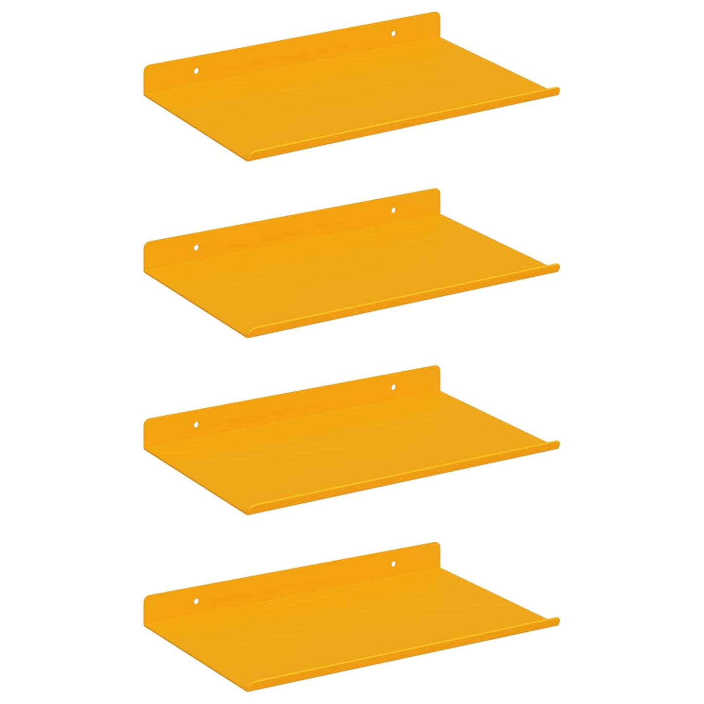 Drijvende plank 4 pcs Mosterdgeel 30 x 18 x 2,5 cm Staal is nu te koop bij PeponiXL, paradijselijk wonen!