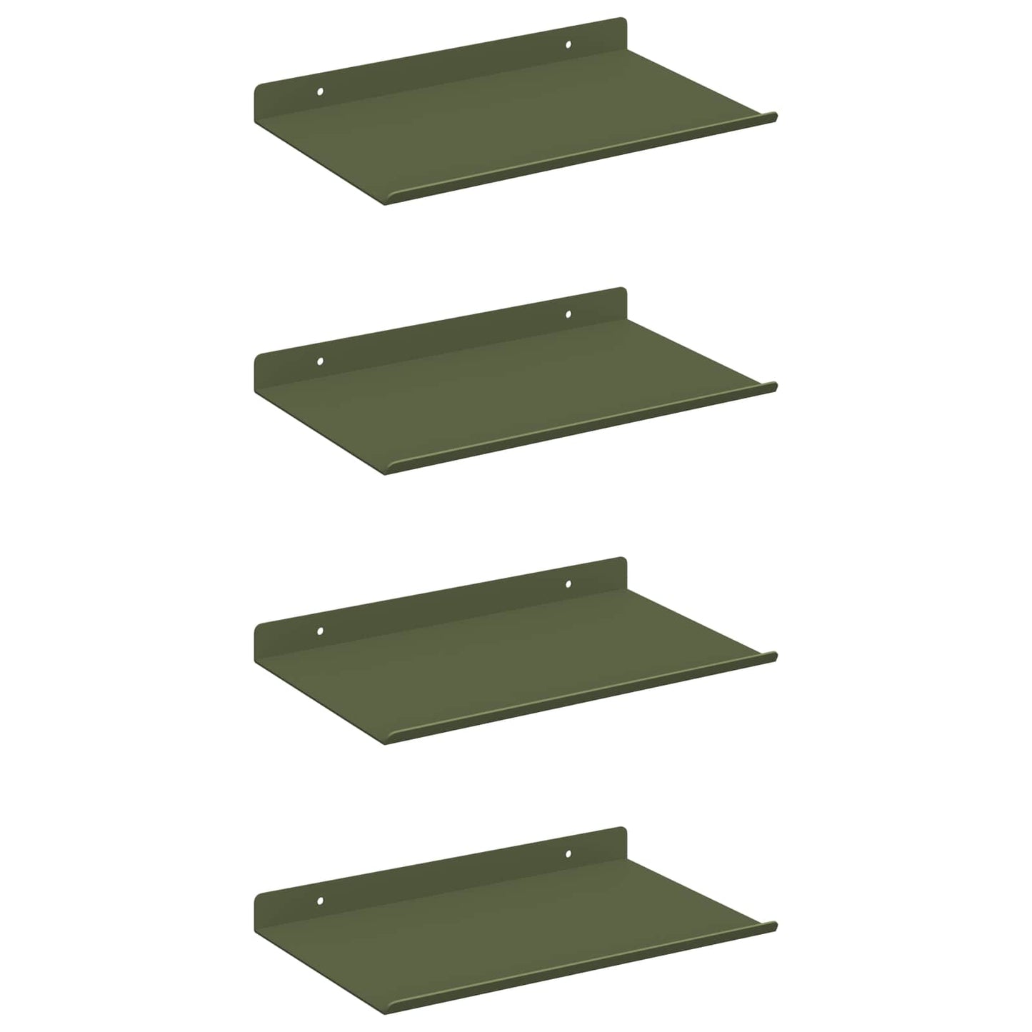 Drijvende plank 4 pcs Olijf Groen 30 x 18 x 2,5 cm Staal is nu te koop bij PeponiXL, paradijselijk wonen!