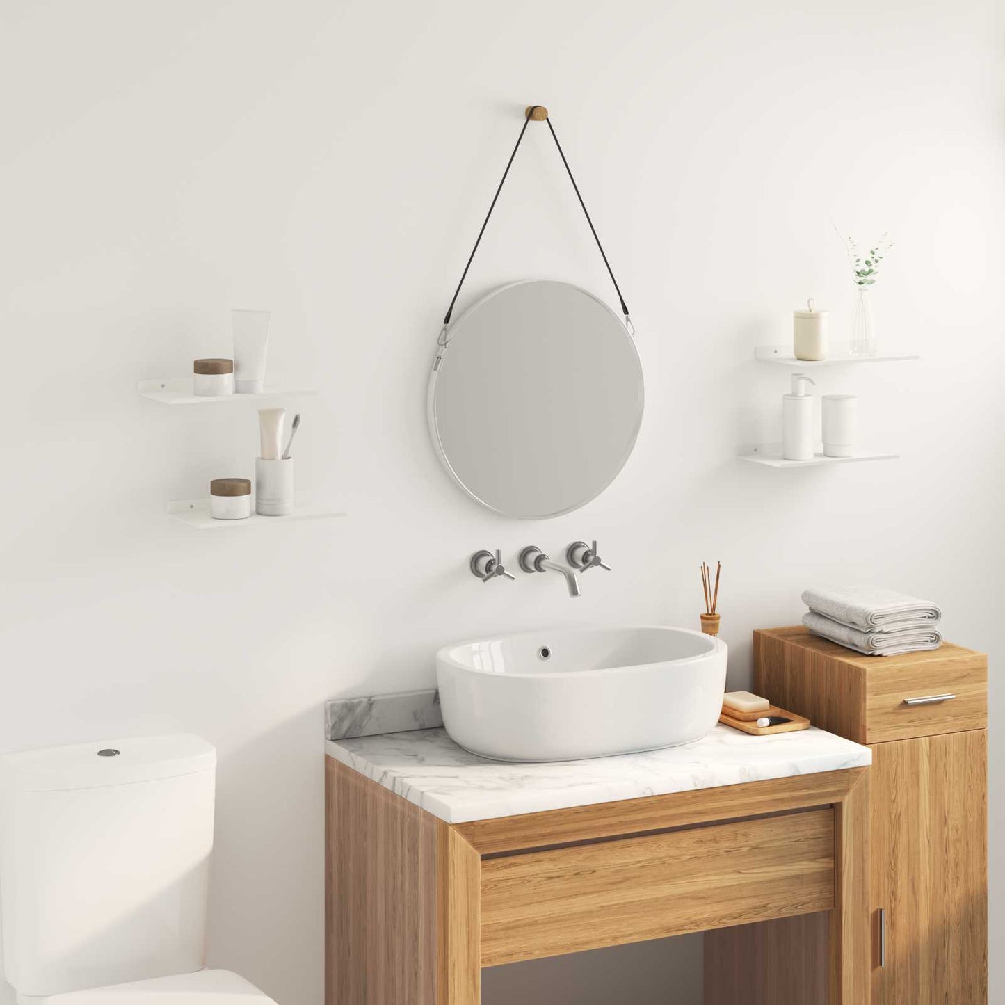 Drijvende plank Wandgemonteerd 4 pcs Wit 30 x 18 x 2,5 cm Staal is nu te koop bij PeponiXL, paradijselijk wonen!