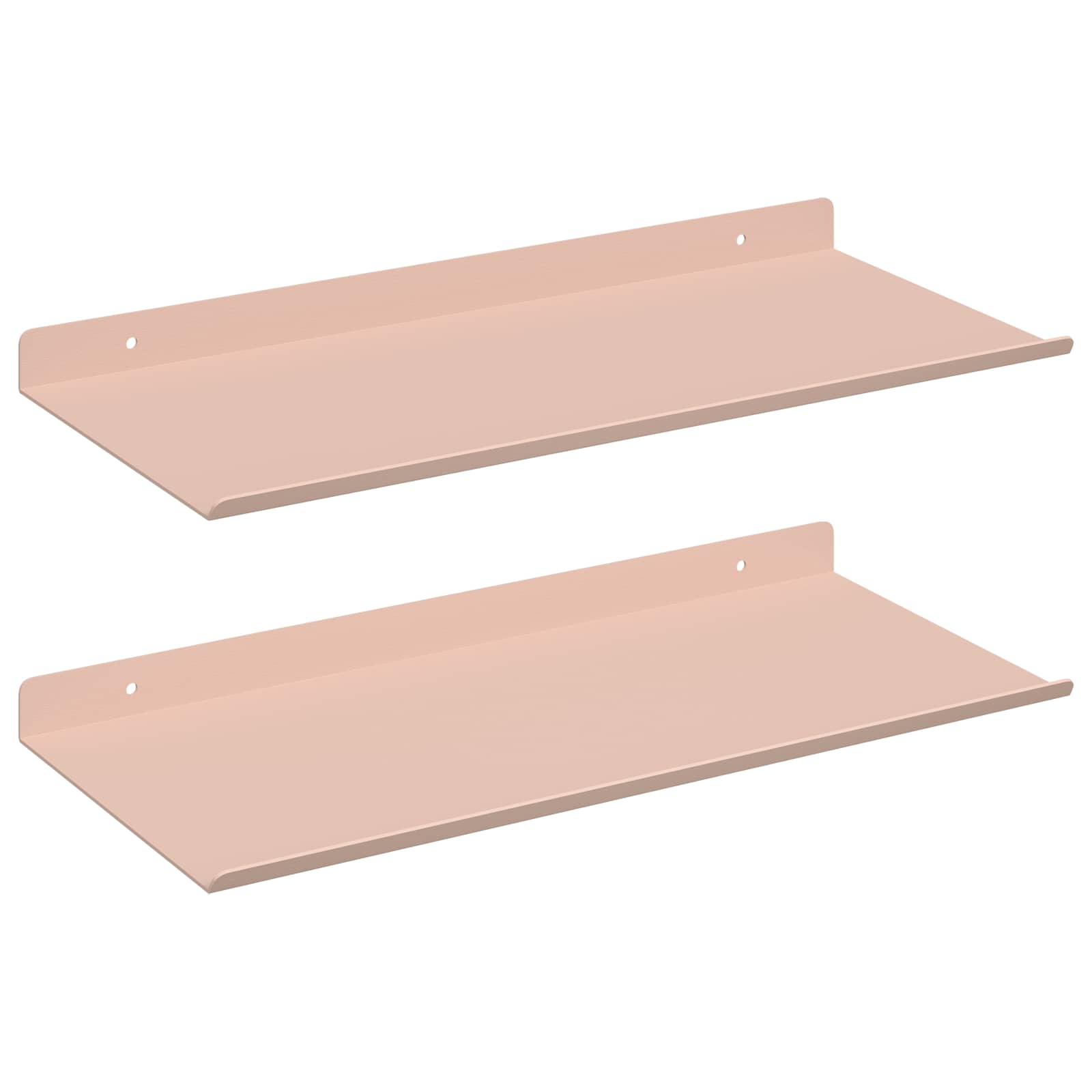 Drijvende plank 2 pcs Roze 40 x 18 x 2,5 cm Staal is nu te koop bij PeponiXL, paradijselijk wonen!