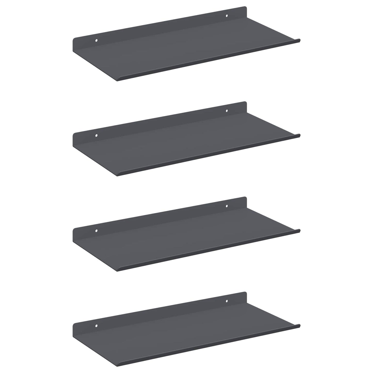 Drijvende plank 4 pcs Antraciet 40 x 18 x 2,5 cm Staal is nu te koop bij PeponiXL, paradijselijk wonen!