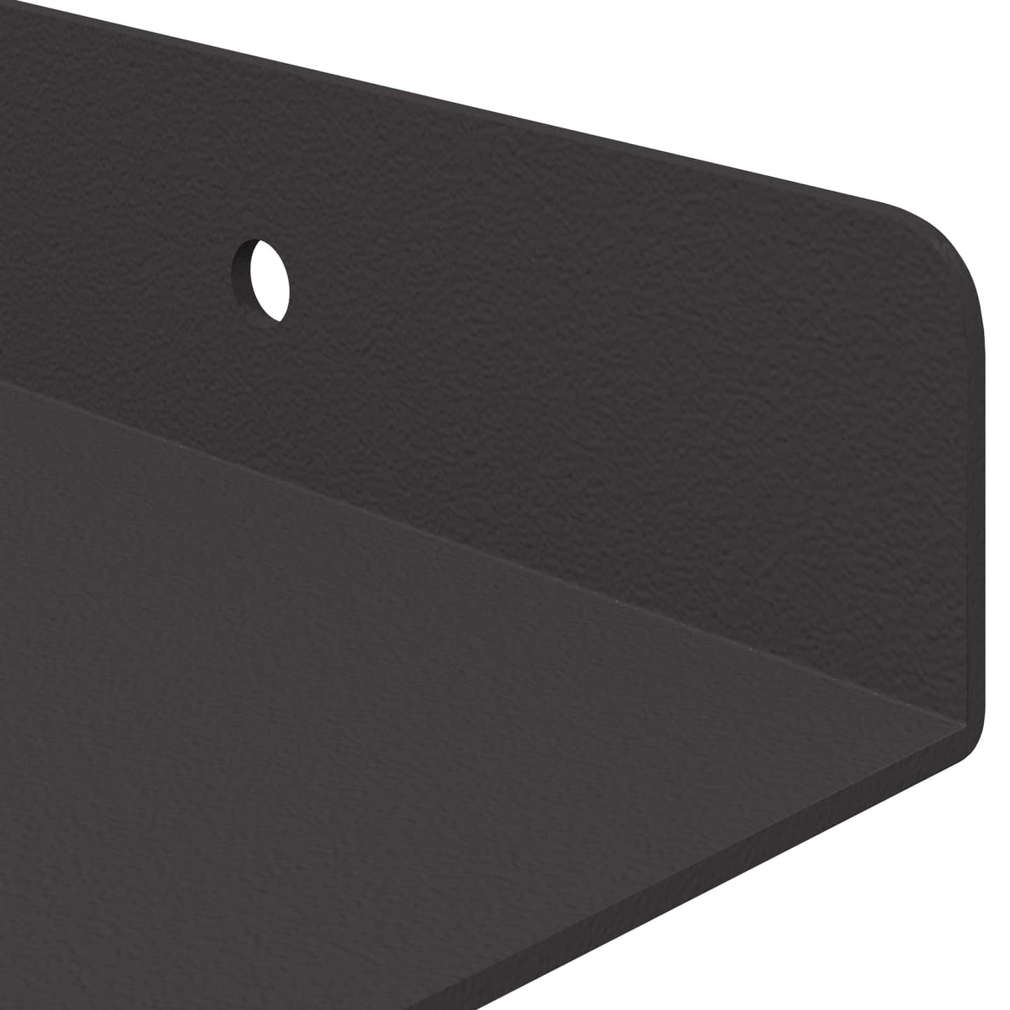 Drijvende plank Muurmontage 4 st Zwart 60 x 18 x 2,5 cm Staal