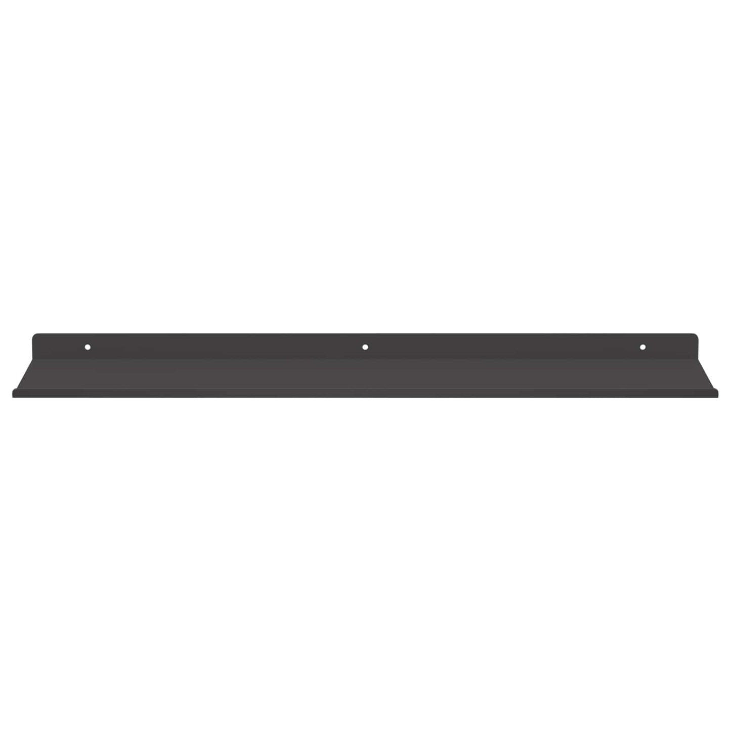 Drijvende plank Muurmontage 4 st Zwart 60 x 18 x 2,5 cm Staal