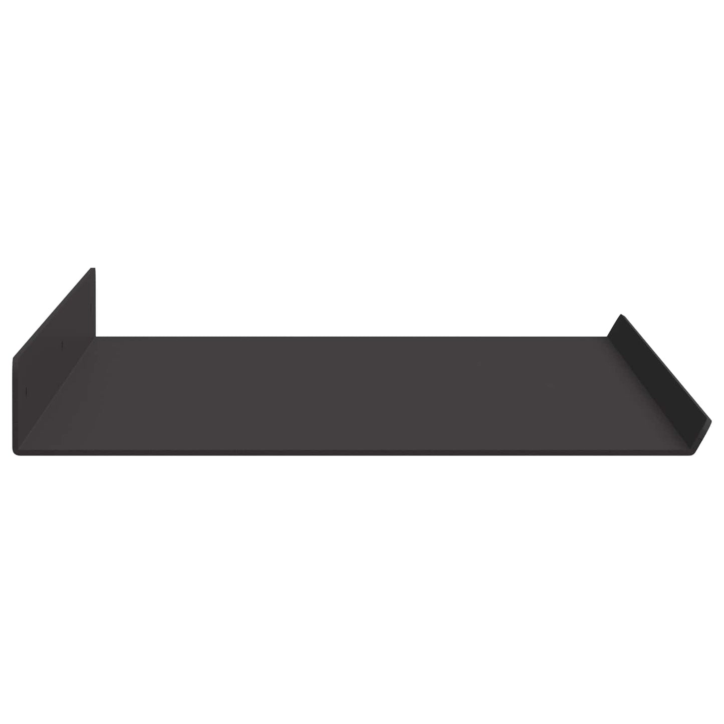 Drijvende plank Muurmontage 4 st Zwart 60 x 18 x 2,5 cm Staal