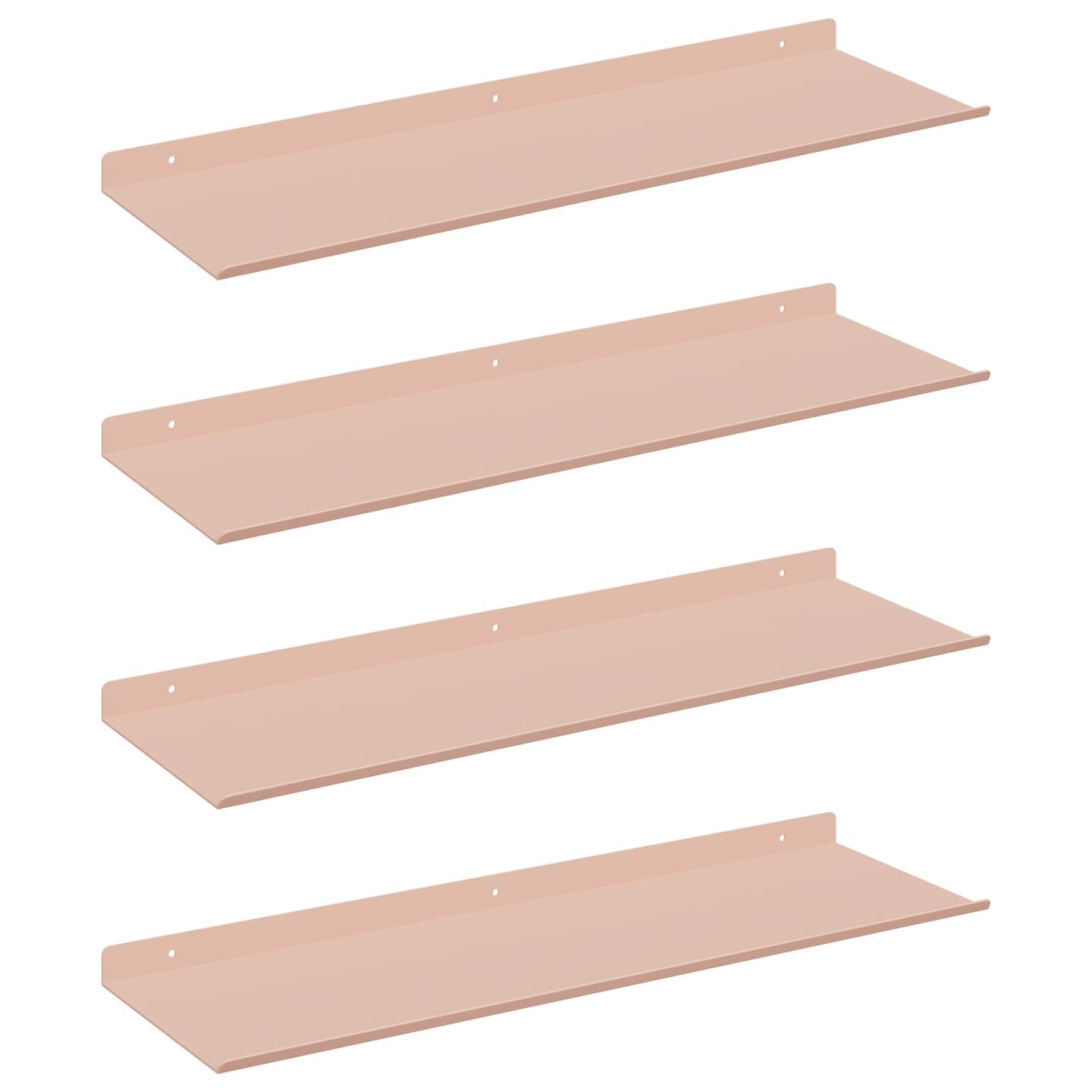 Drijvende plank 4 pcs Roze 60 x 18 x 2,5 cm Staal is nu te koop bij PeponiXL, paradijselijk wonen!
