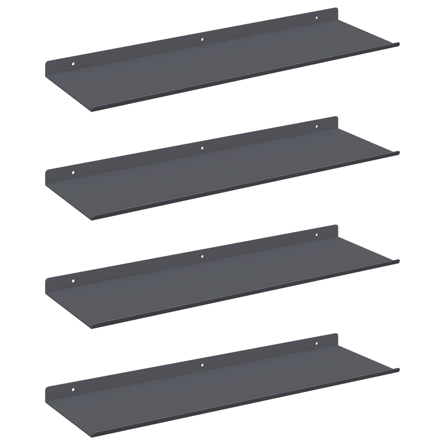 Drijvende plank 4 pcs Antraciet 60 x 18 x 2,5 cm Staal is nu te koop bij PeponiXL, paradijselijk wonen!