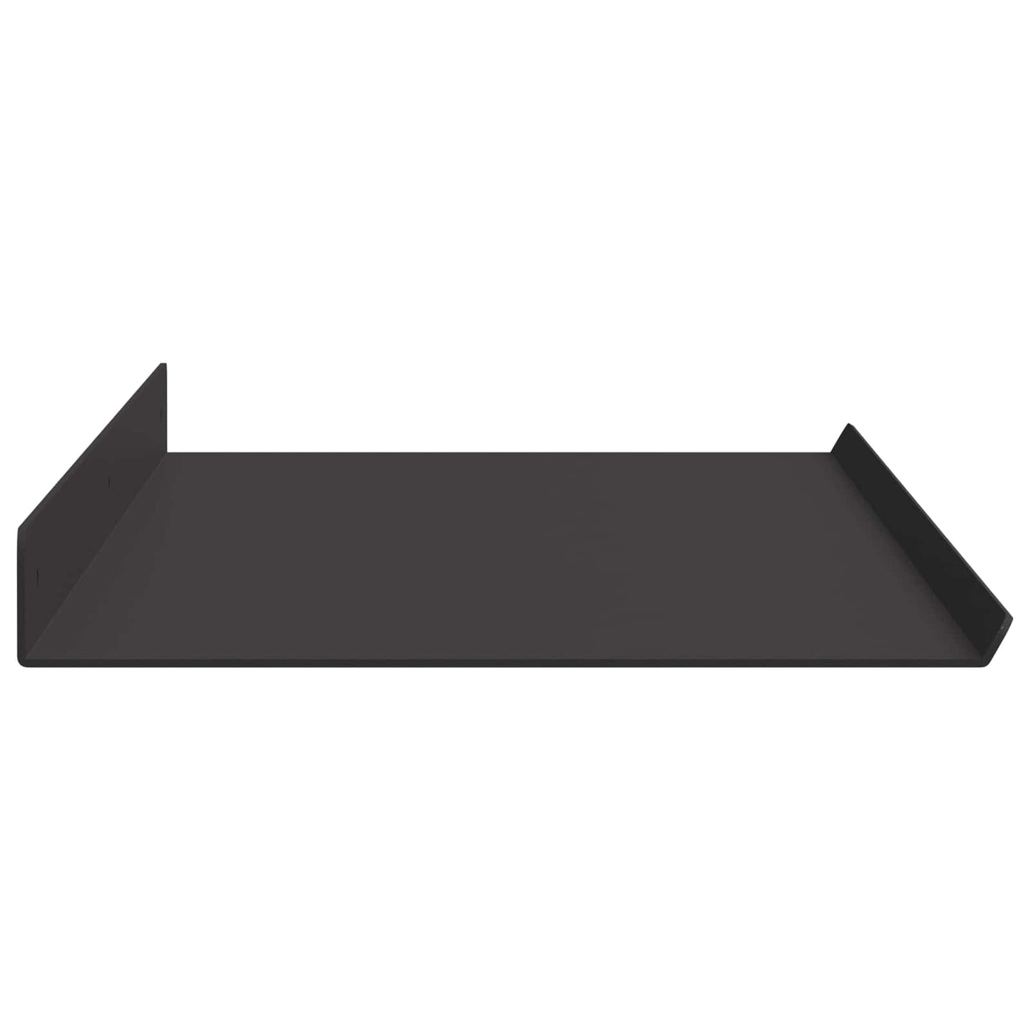 Drijvende plank Muurmontage 2 st Zwart 80 x 18 x 2,5 cm Staal