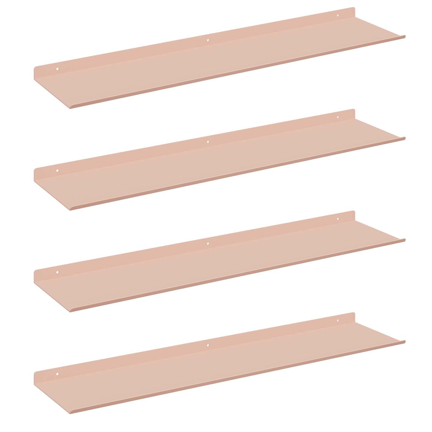 Drijvende plank 4 pcs Roze 80 x 18 x 2,5 cm Staal is nu te koop bij PeponiXL, paradijselijk wonen!