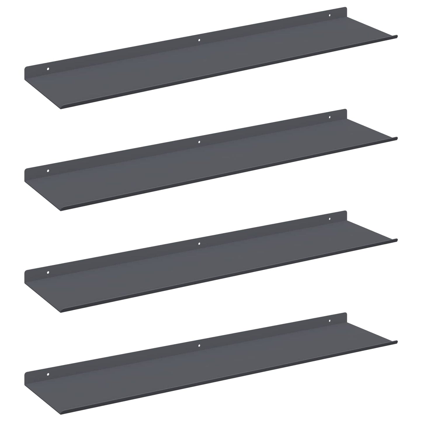 Drijvende plank 4 pcs Antraciet 80 x 18 x 2,5 cm Staal is nu te koop bij PeponiXL, paradijselijk wonen!