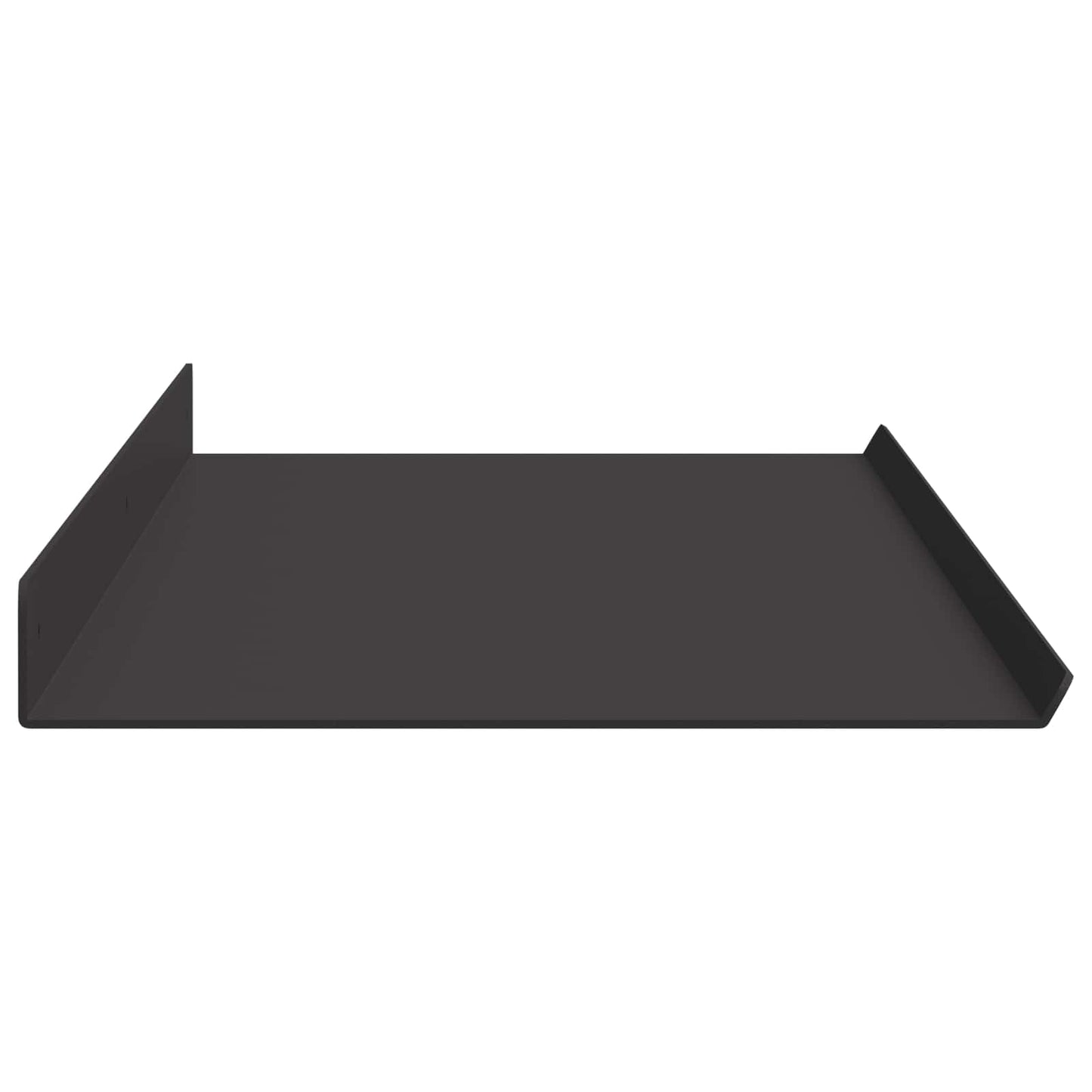 Drijvende plank 2 pcs Zwart 100 x 18 x 2,5 cm Staal is nu te koop bij PeponiXL, paradijselijk wonen!