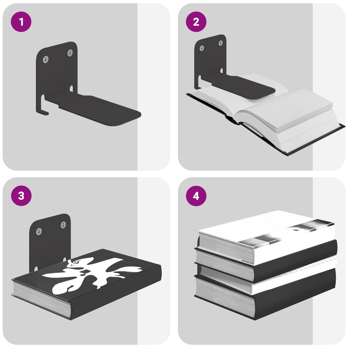 Drijvende plank met plank 8 pcs Zwart 6 x 10,8 x 6,6 cm is nu te koop bij PeponiXL, paradijselijk wonen!