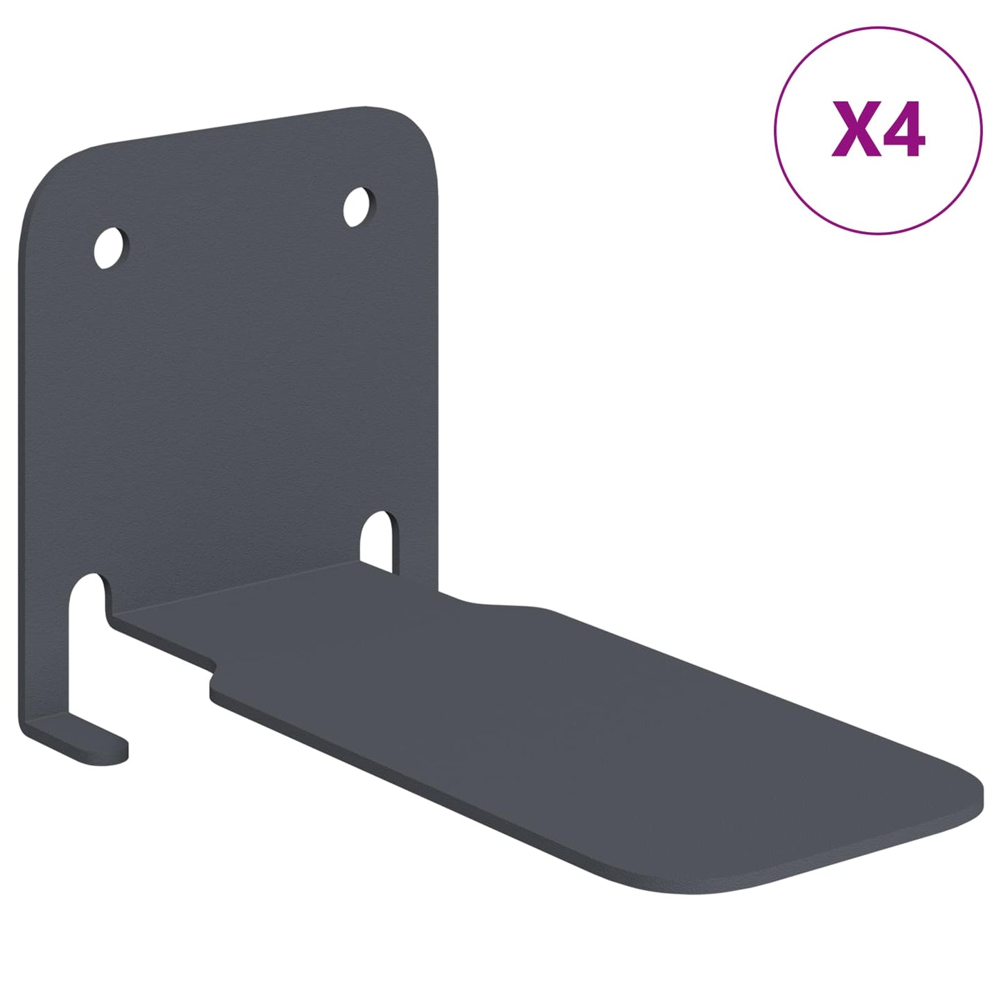 Drijvende plank met plank 4 pcs Antraciet 6 x 10,8 x 6,6 cm is nu te koop bij PeponiXL, paradijselijk wonen!