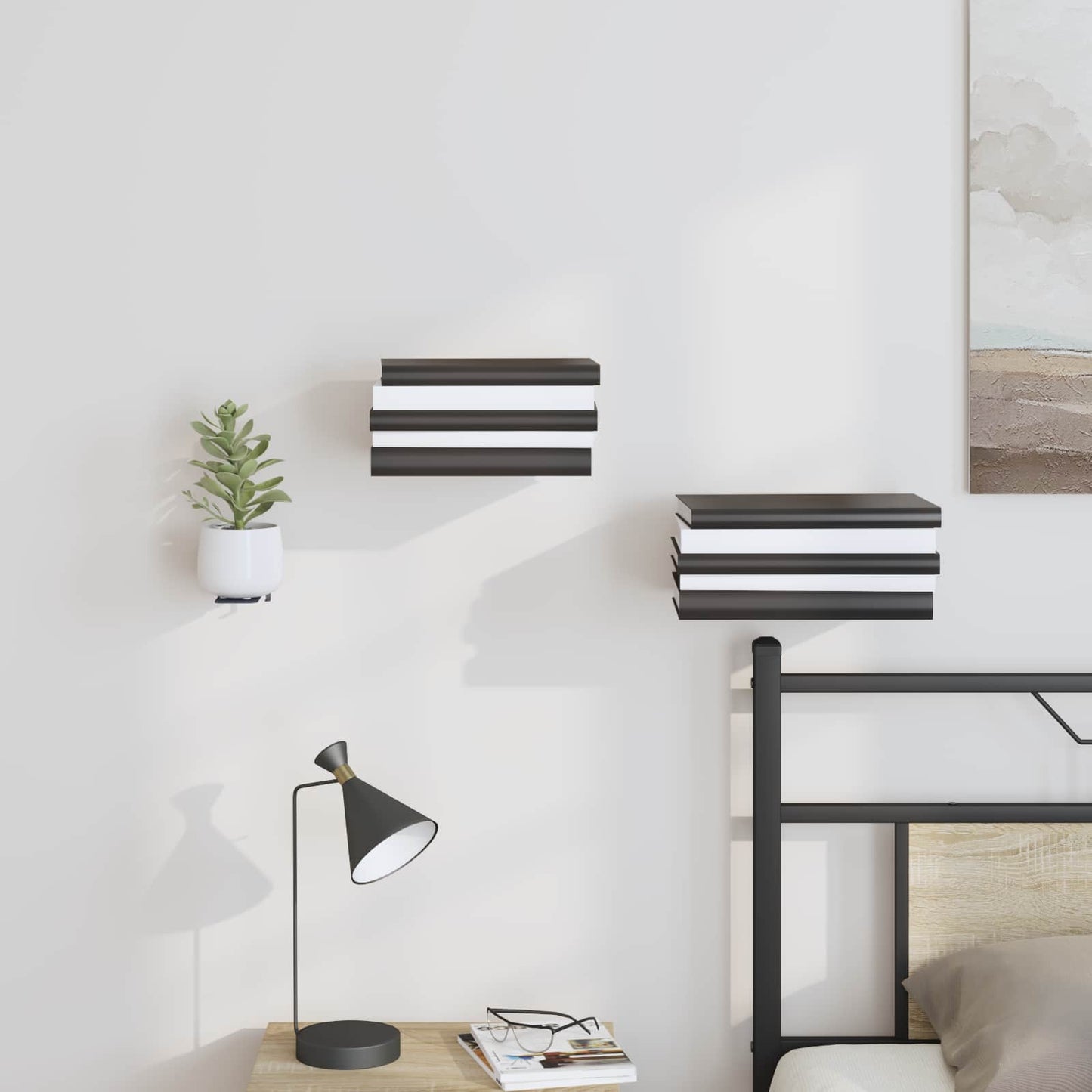 Drijvende plank met plank 8 pcs Antraciet 6 x 10,8 x 6,6 cm is nu te koop bij PeponiXL, paradijselijk wonen!